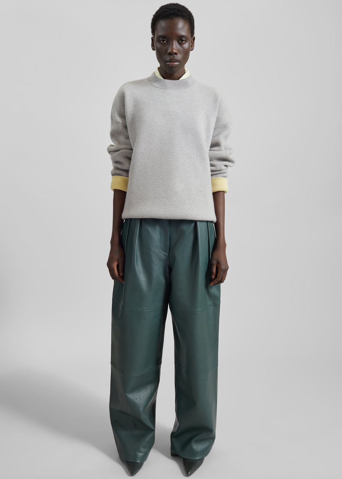 Shop the look image for Hana Wool Sweater - Light Grey