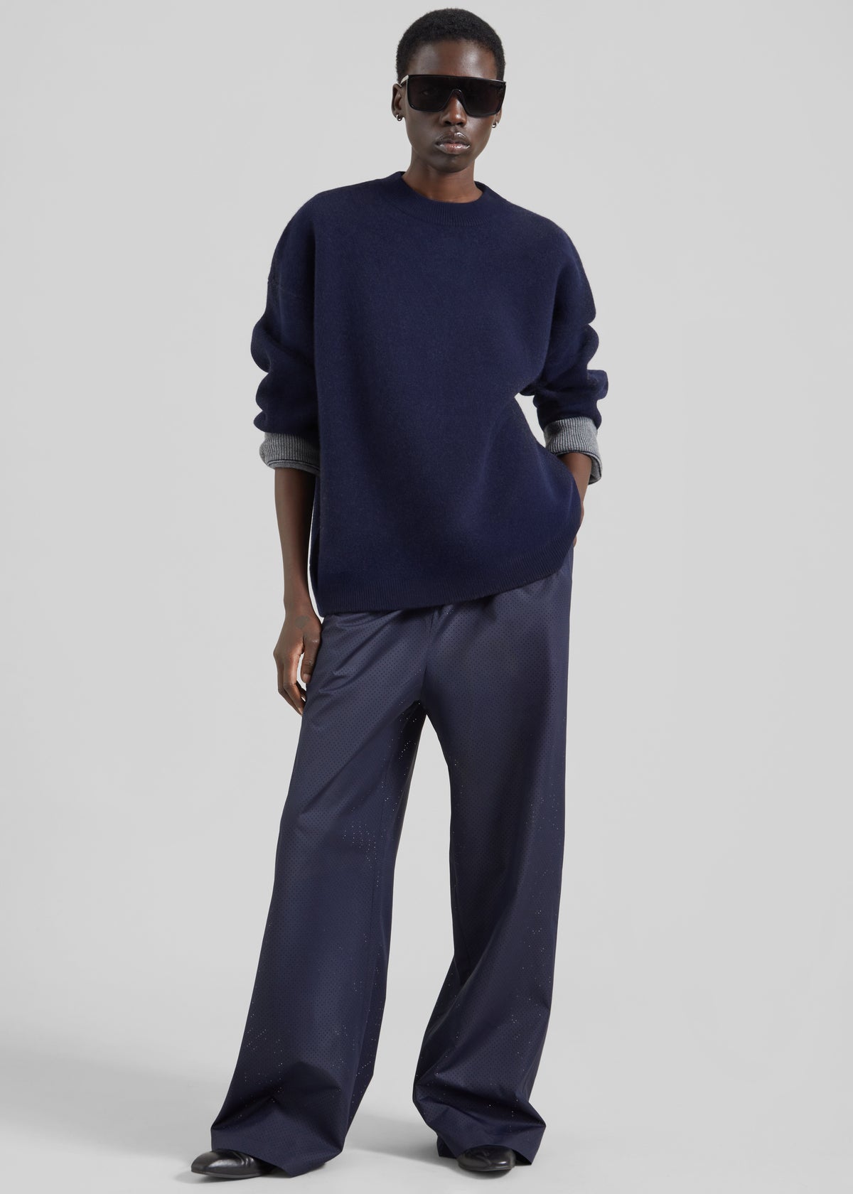 Hana Wool Sweater - Navy