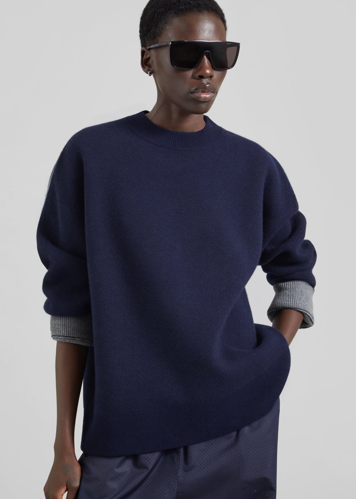 Hana Wool Sweater - Navy