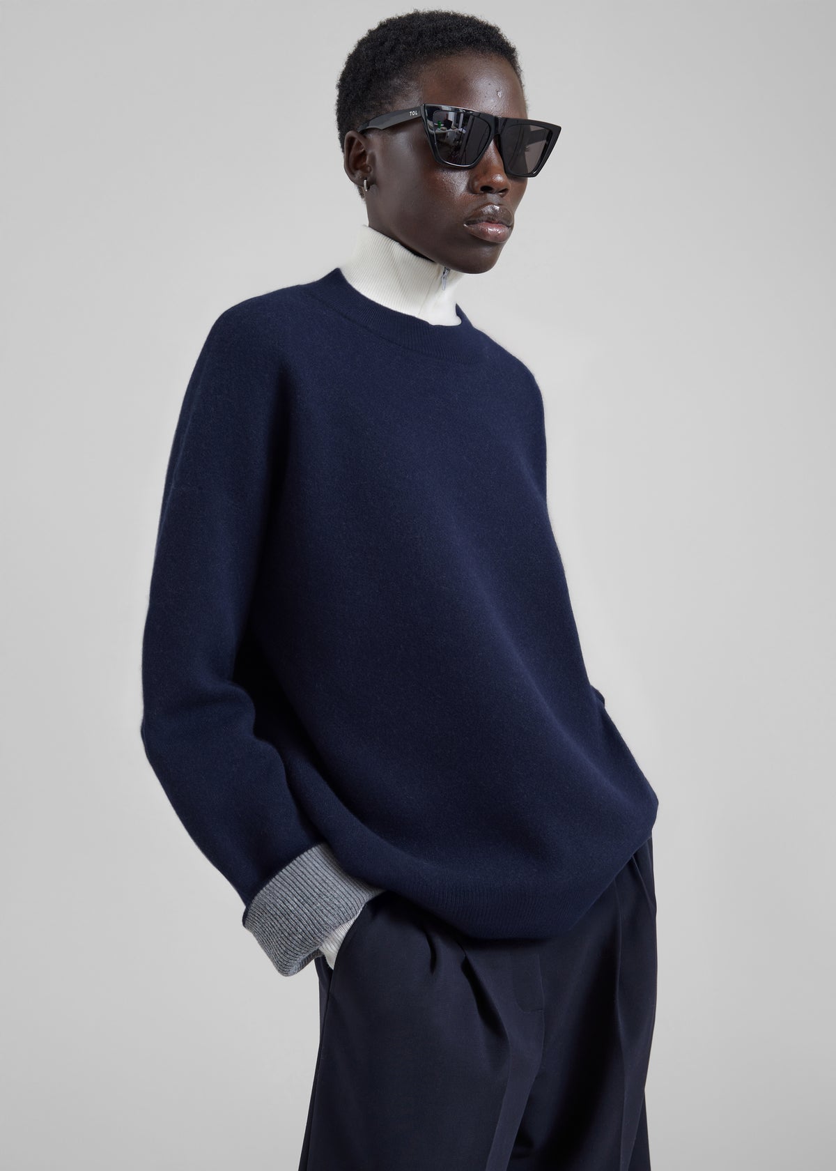 Hana Wool Sweater - Navy