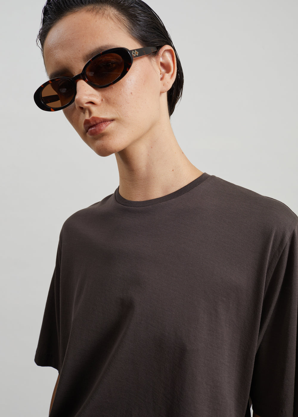 Harper Soft Organic T-Shirt - Brown - 1