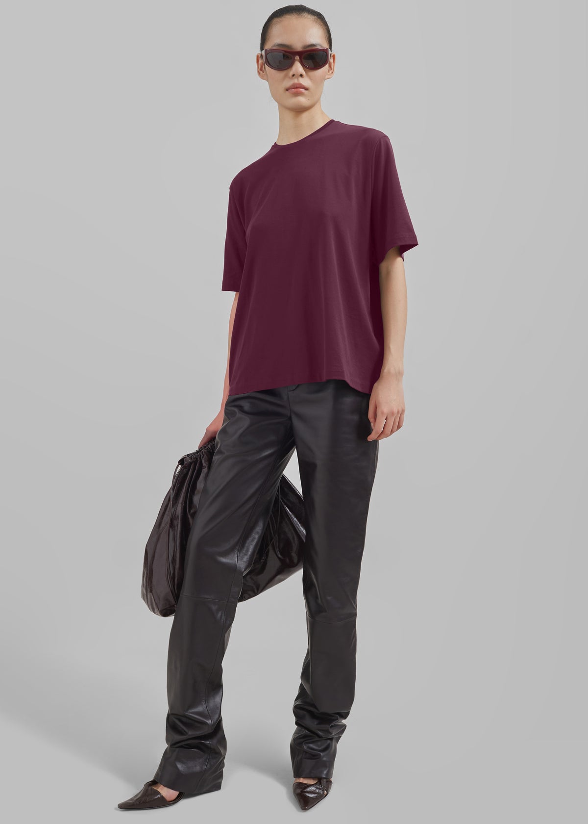 Harper Soft Organic T-Shirt - Burgundy - 3