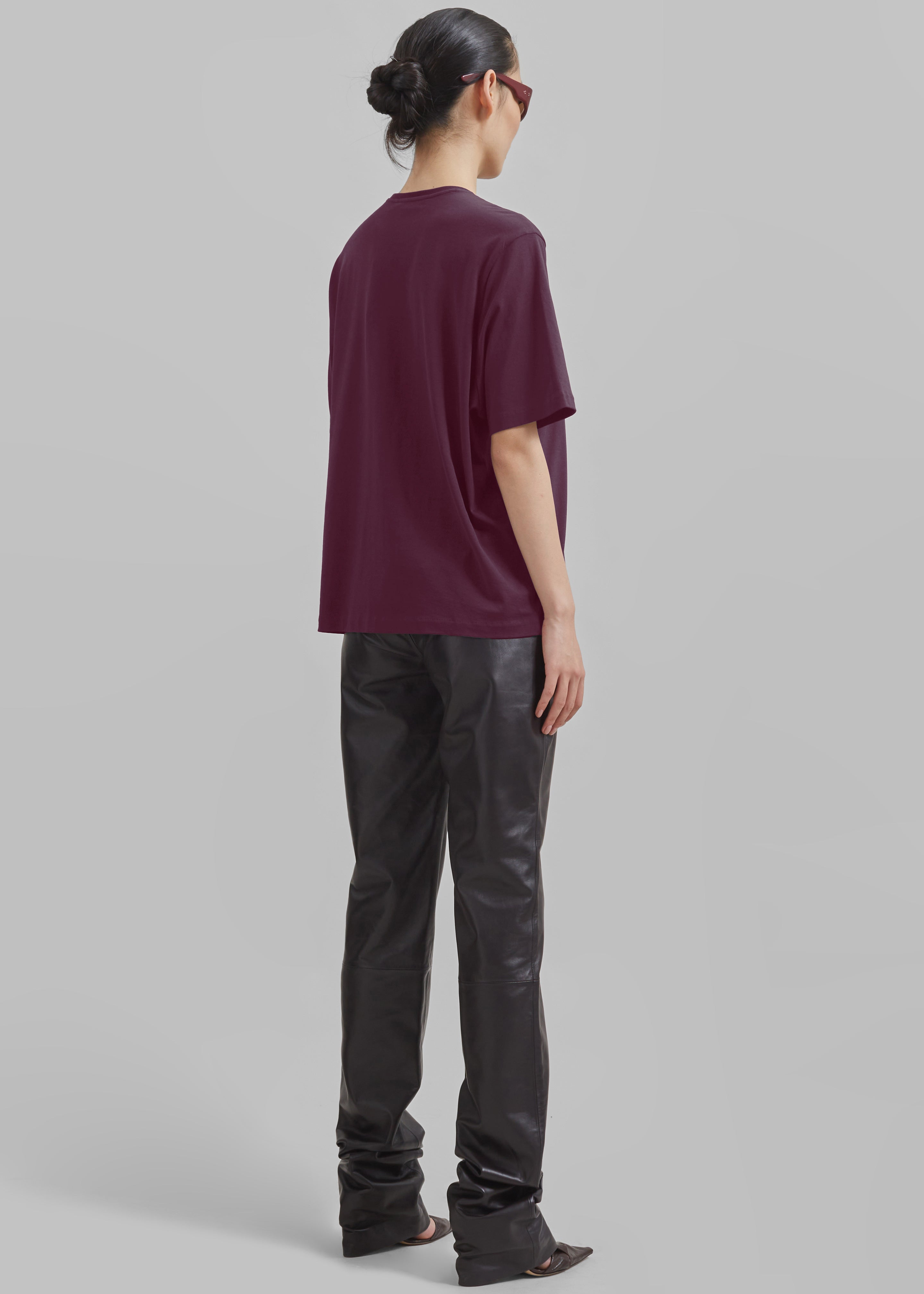 Harper Soft Organic T-Shirt - Burgundy - 5
