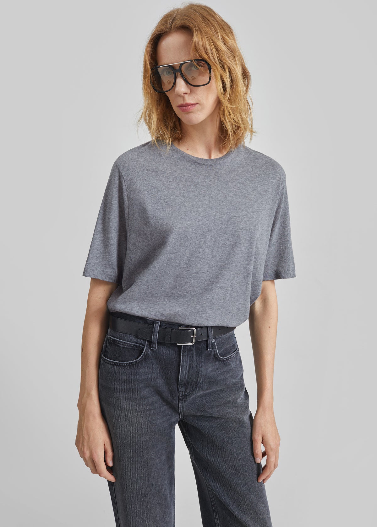 Harper Soft Organic T-Shirt - Dark Grey Melange - 6