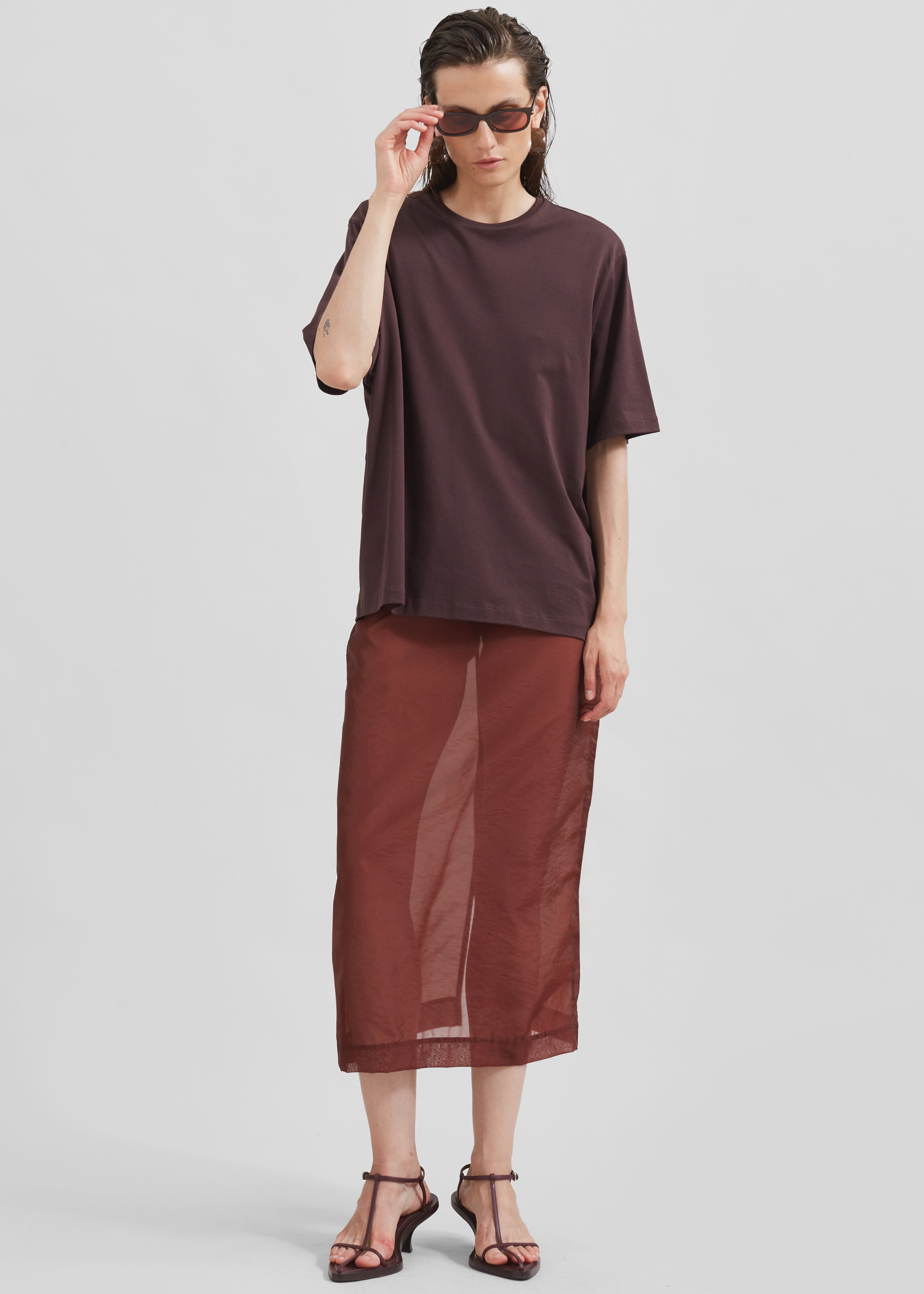 Harper Soft Organic T-Shirt - Dark Plum - 8