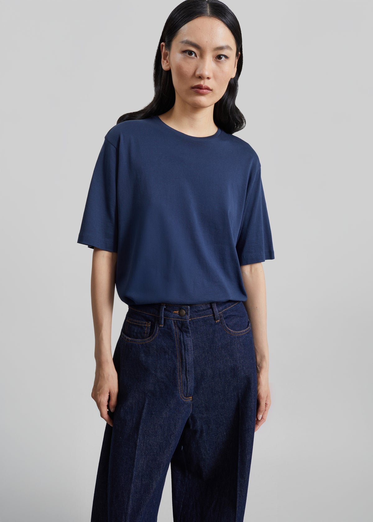 Harper Soft Organic T-Shirt - Navy - 5