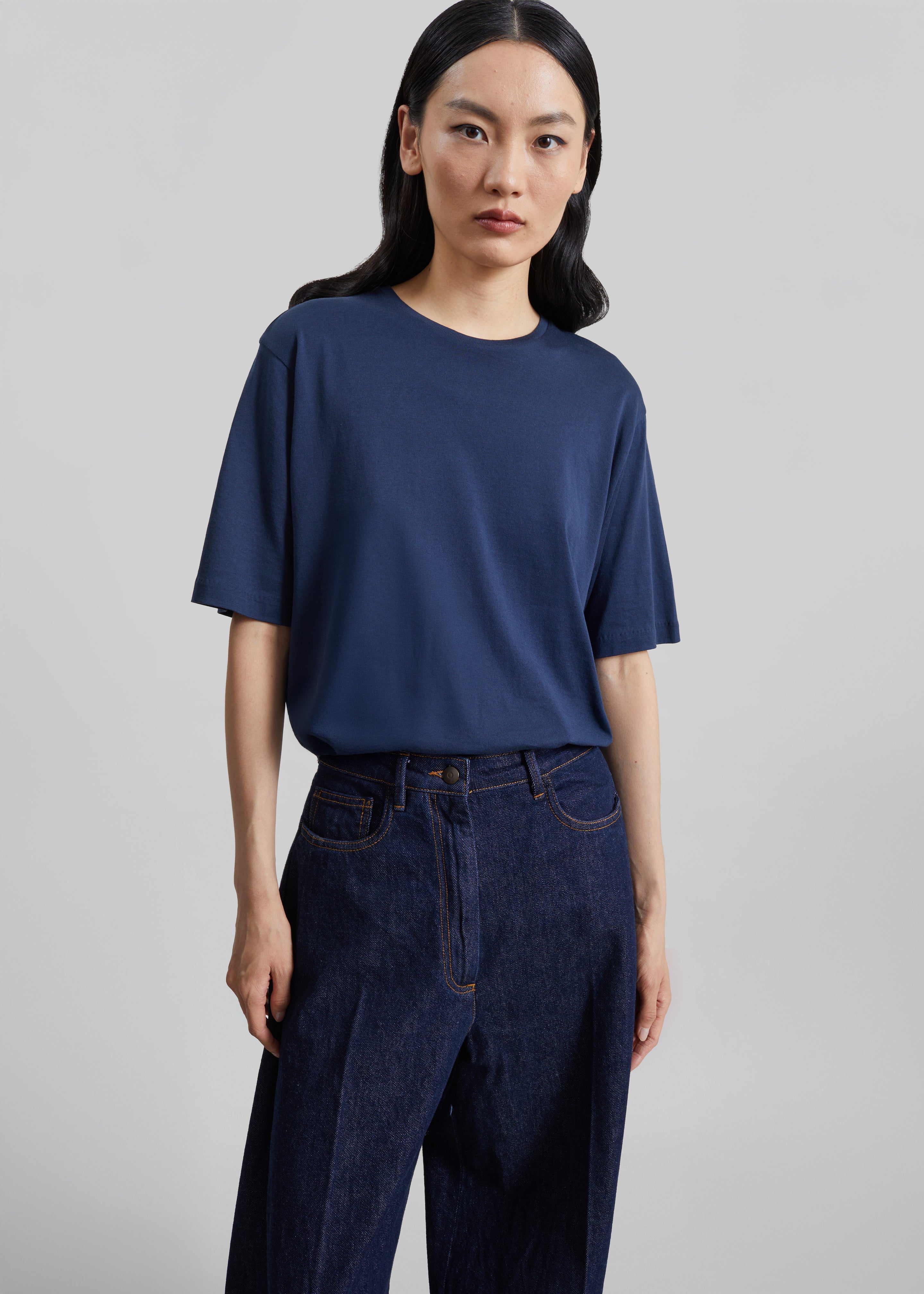 Harper Soft Organic T-Shirt - Navy - 5