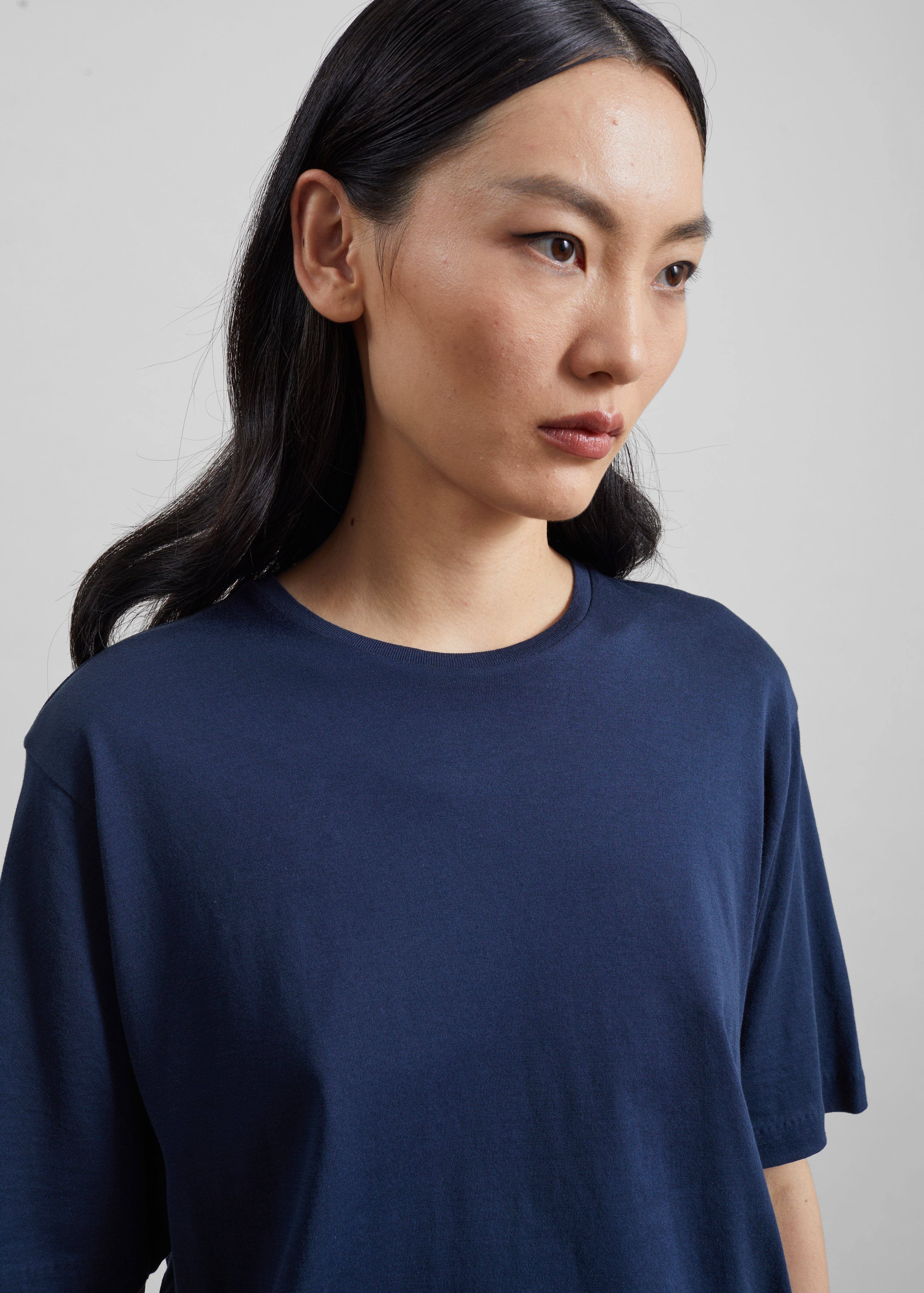 Harper Soft Organic T-Shirt - Navy - 2