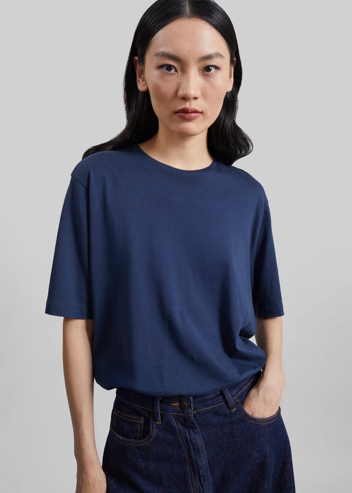 Harper Soft Organic T-Shirt - Navy - 6