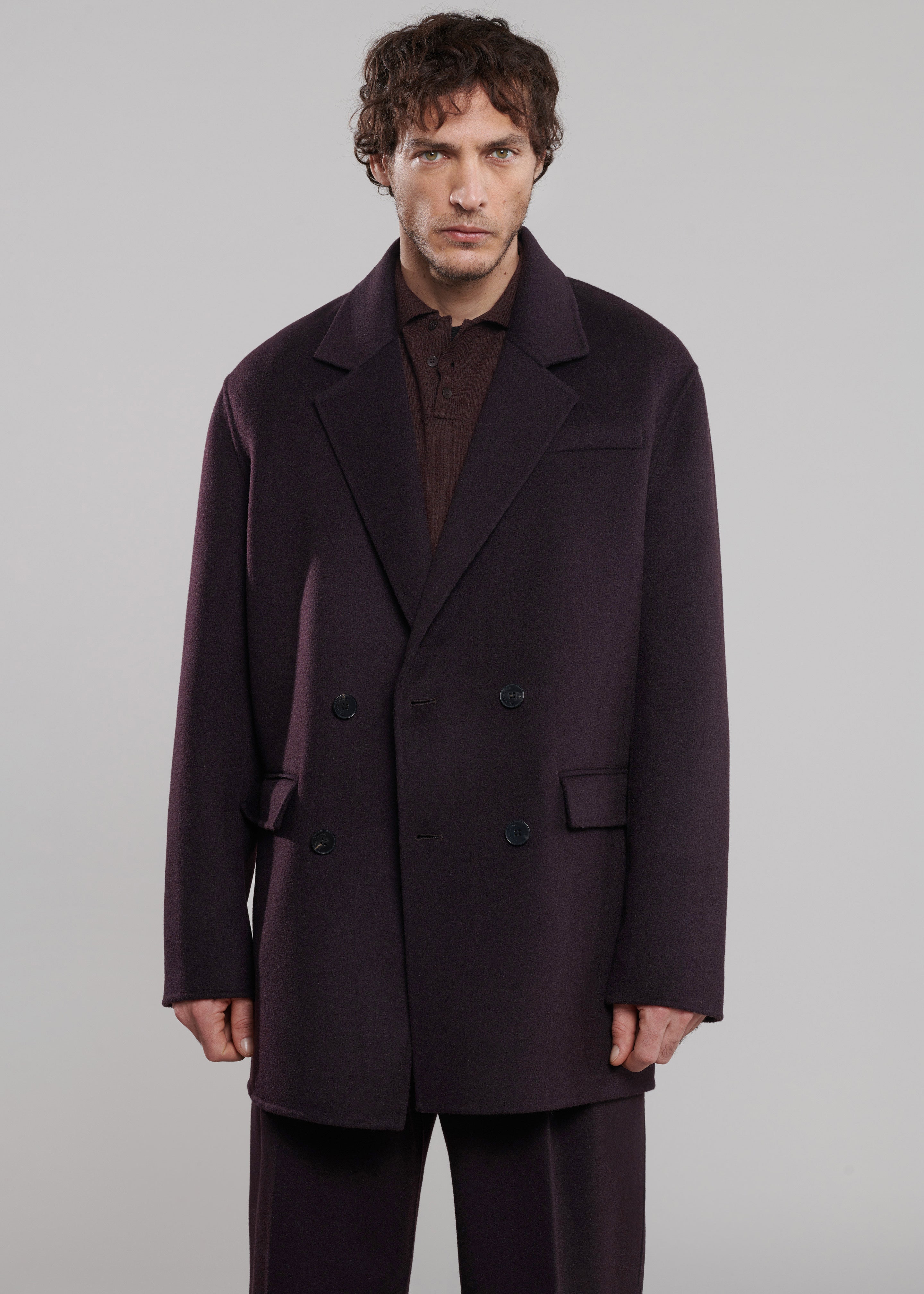 Harry Wool Blazer - Dark Plum - 2