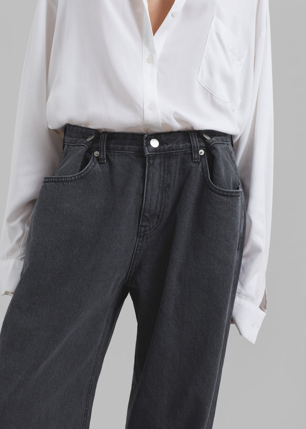 Hayla Denim Pants - Grey Wash - 1