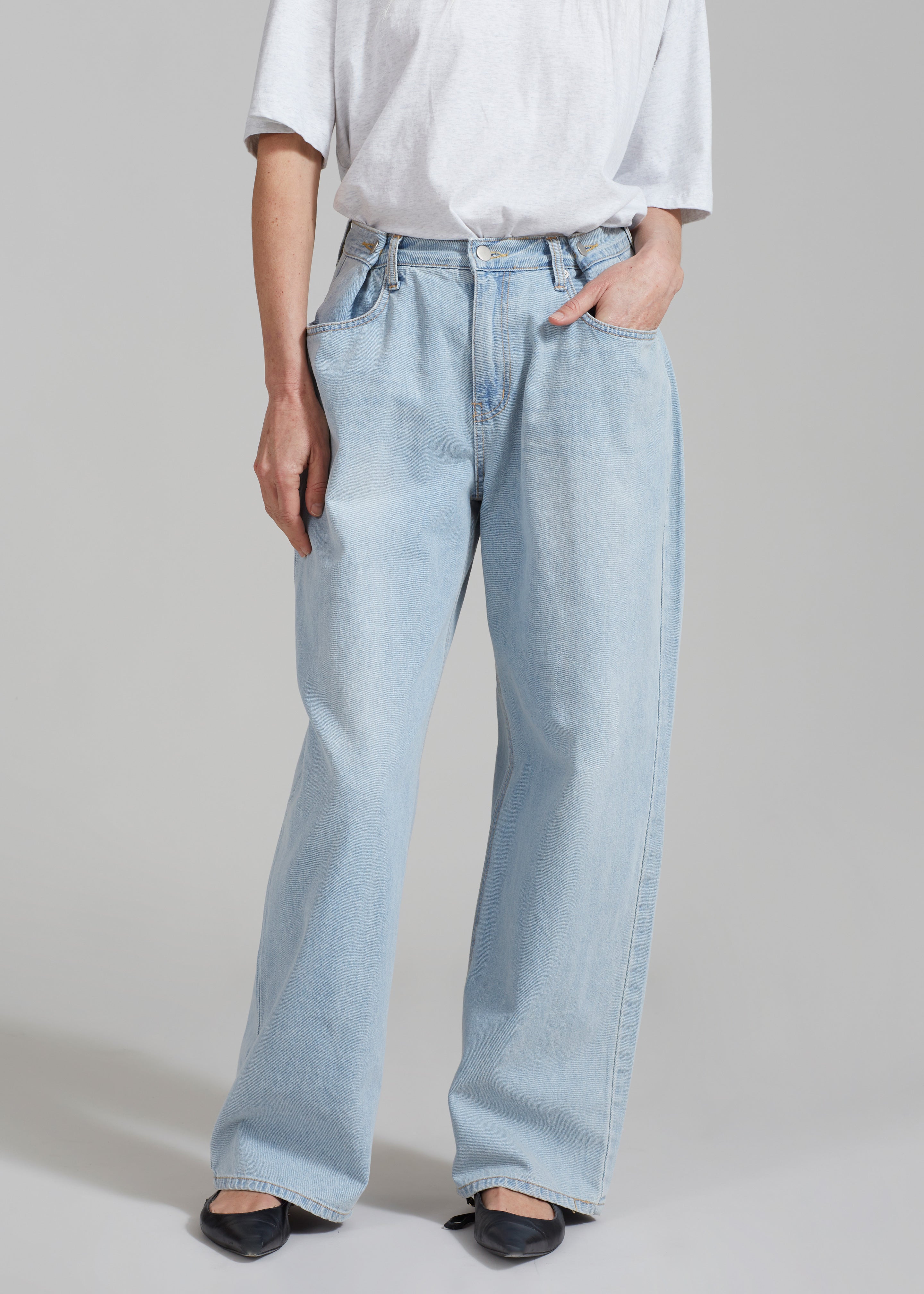 Hayla Denim Pants - Light Wash – The Frankie Shop