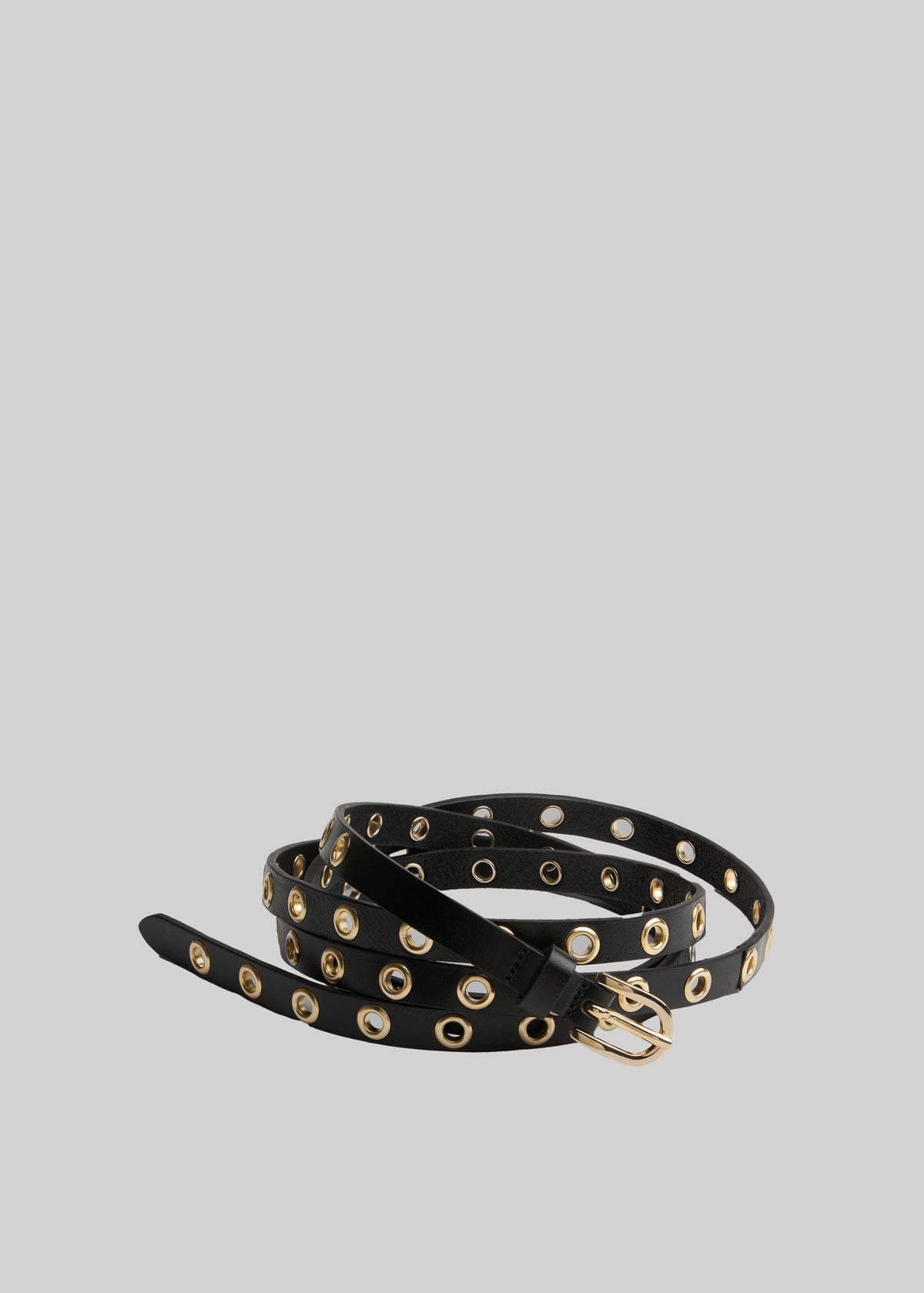Hayley Studded Long Belt - Black