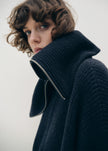 Hazel Oversized Wool Jumper - Dark Navy