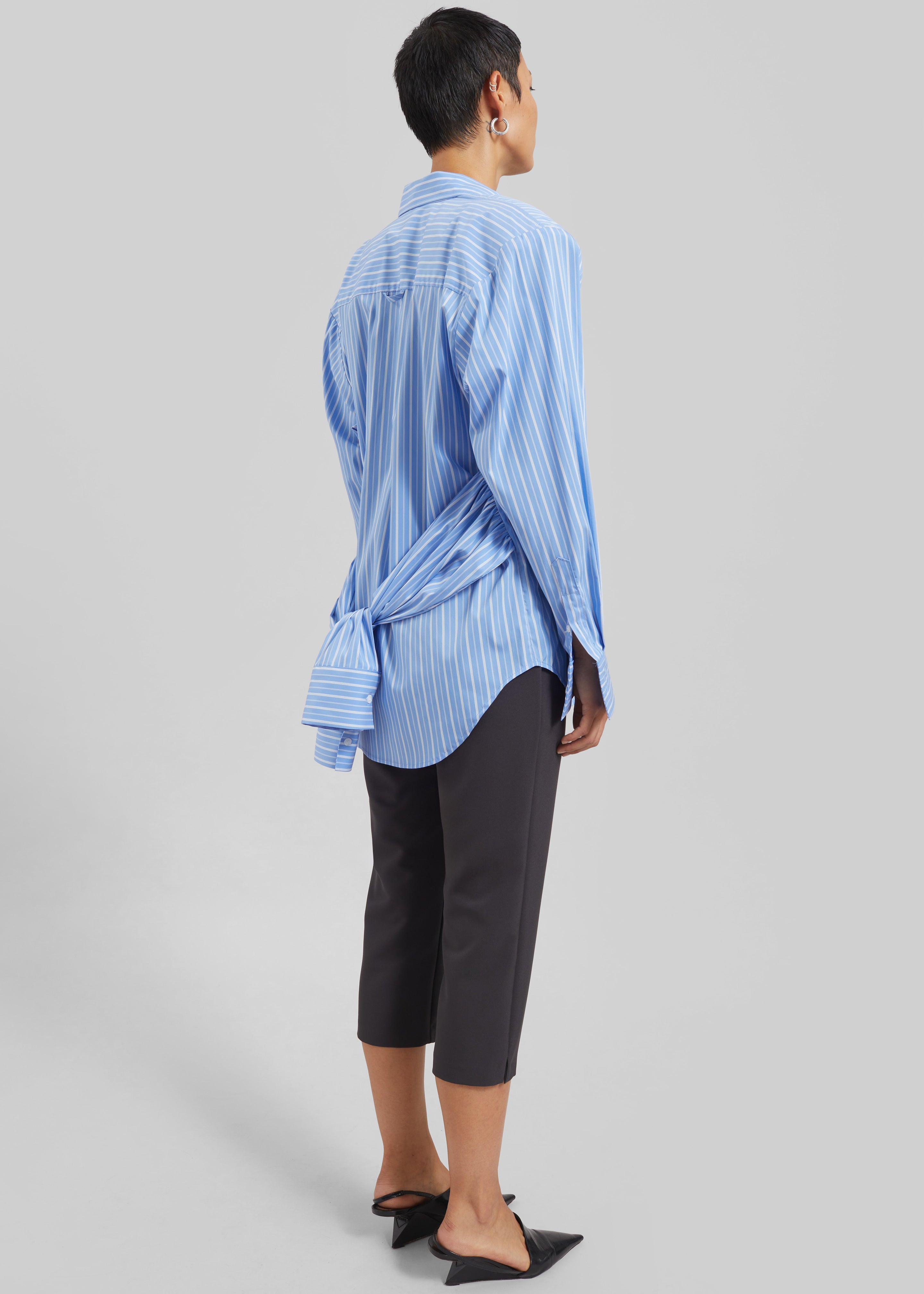 Heaton Double-Sleeve Padded Shirt - Blue/White Stripe - 9