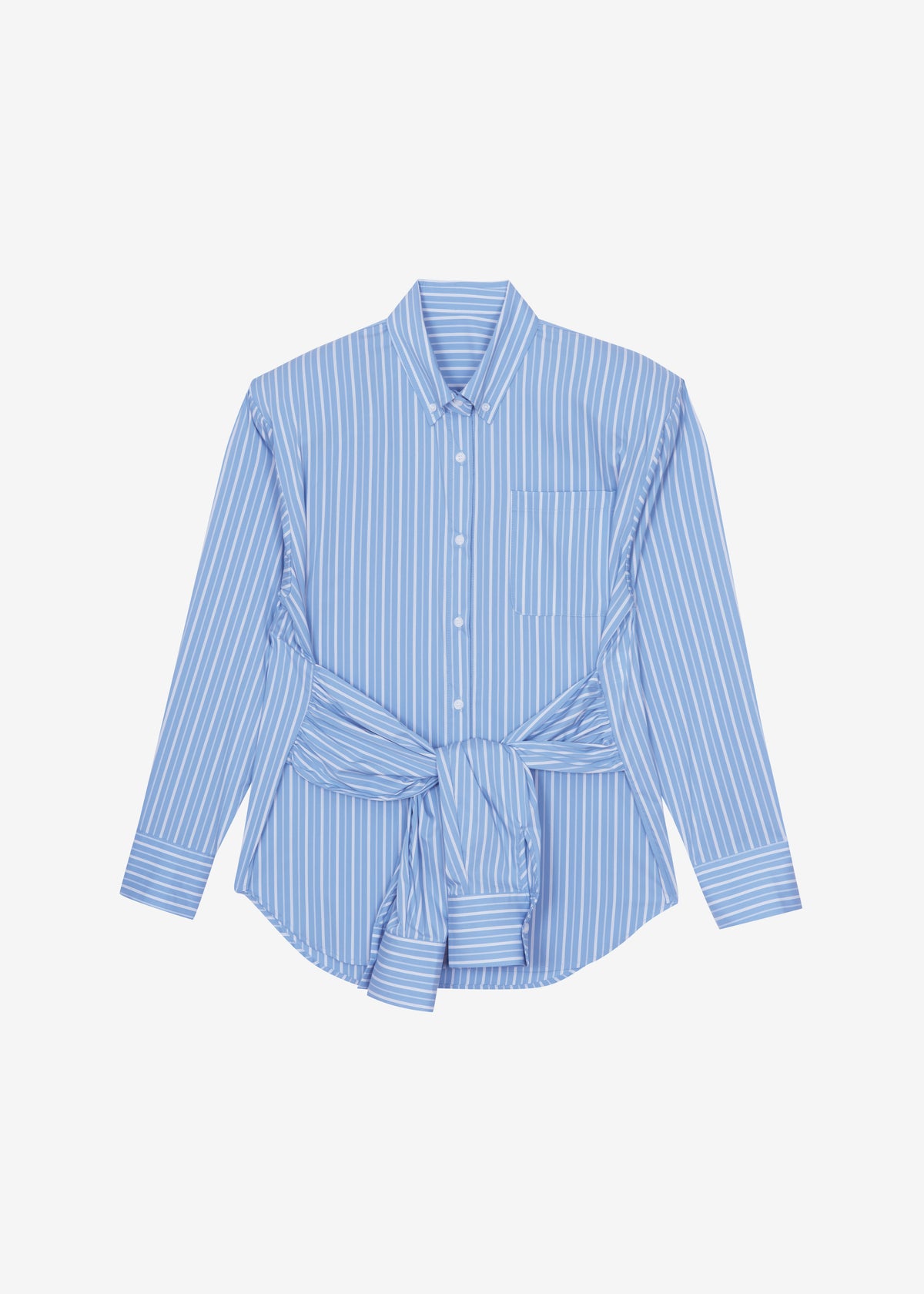 Heaton Double-Sleeve Padded Shirt - Blue/White Stripe - 10