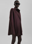 Helen Organic Cotton Long Shirt - Dark Plum