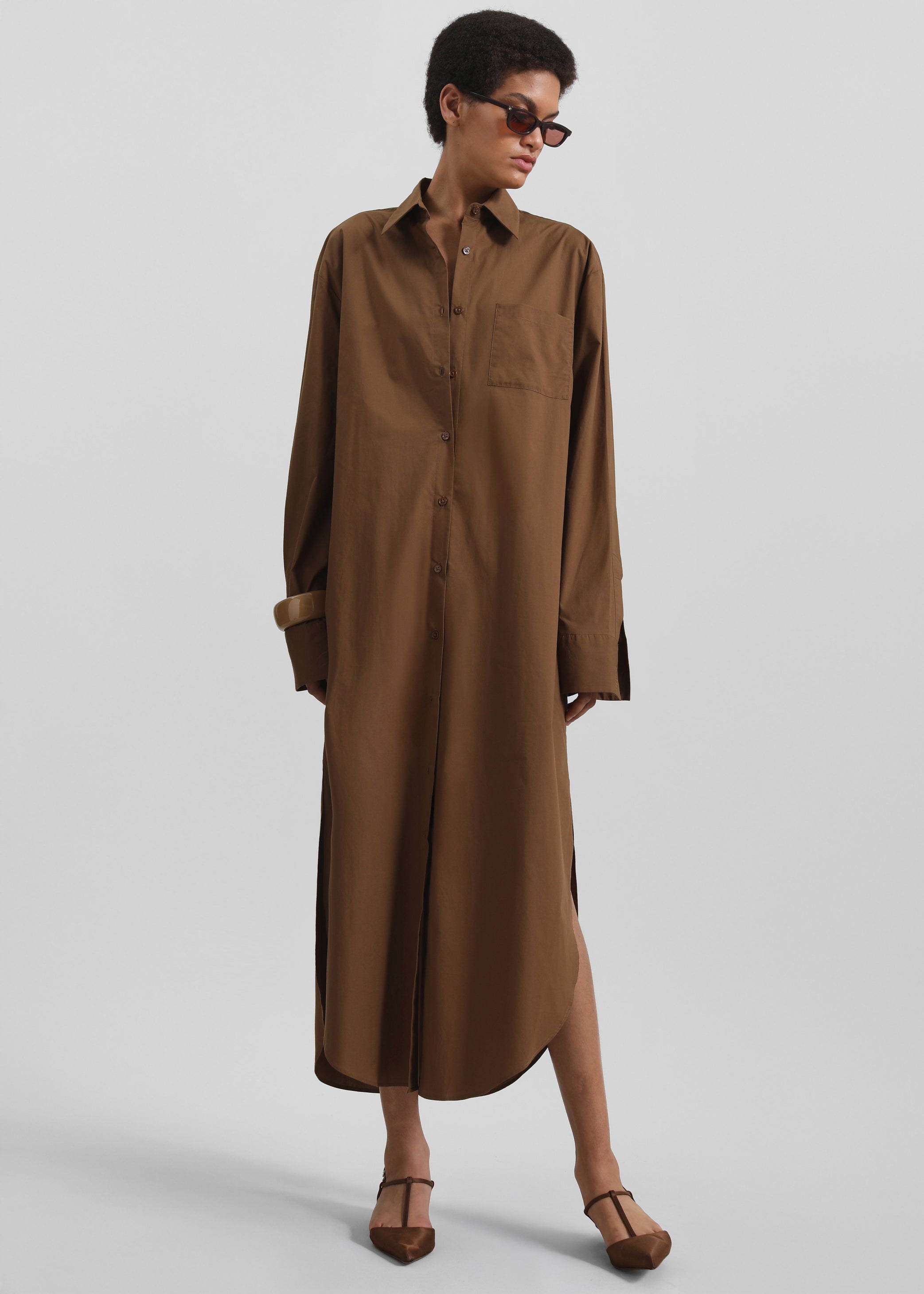 Shop the look image for Helena Shirt Dress - Brown