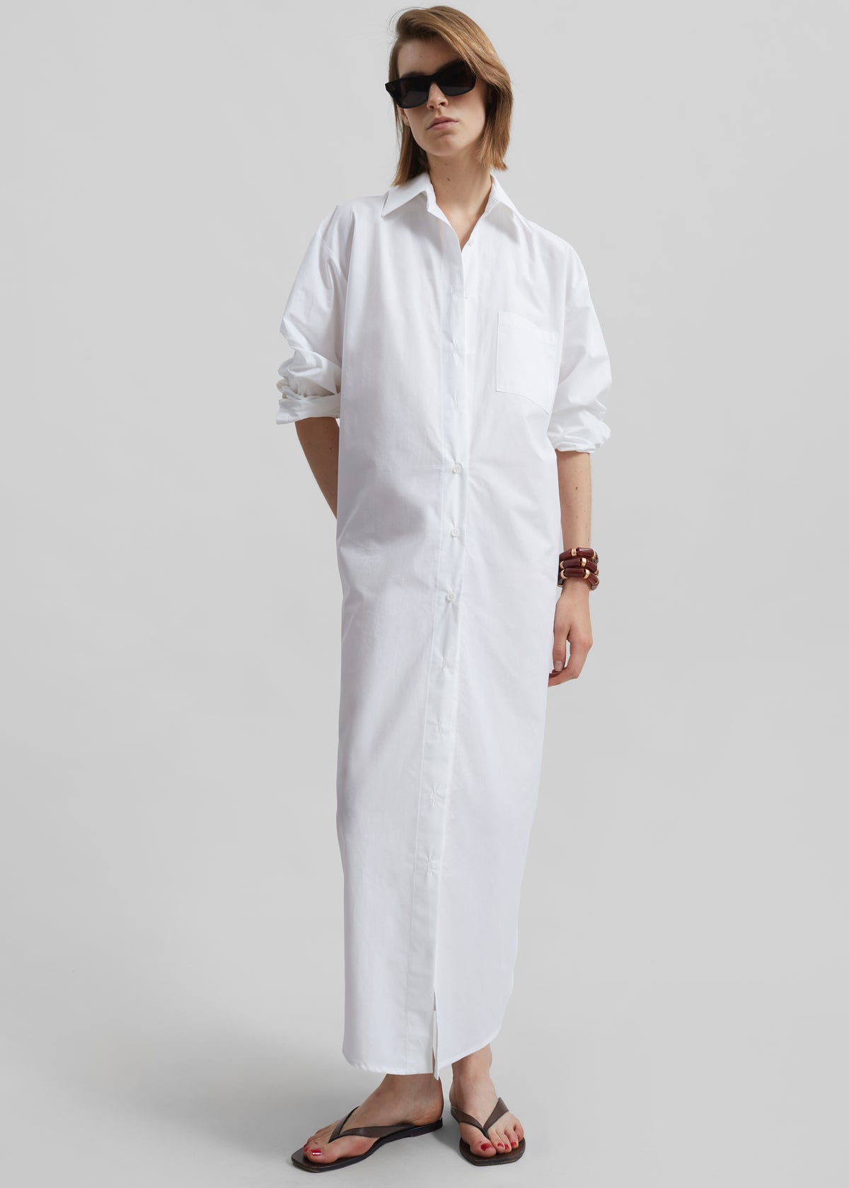 Helena Shirt Dress - White The Frankie Shop Helena Shirt Dress - White The Frankie Shop