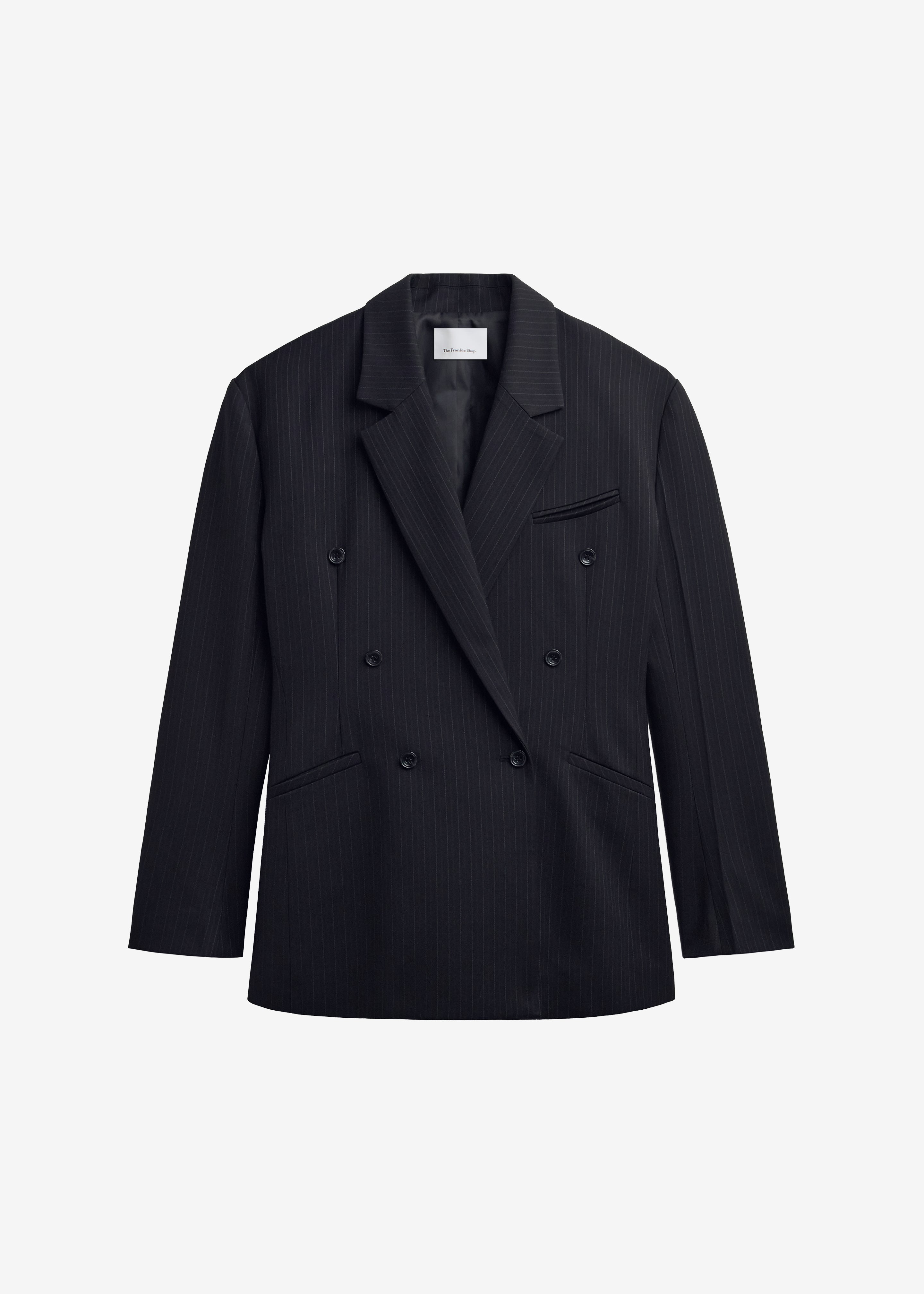 Helmond Double-Breasted Blazer - Black Multi Stripe – The Frankie Shop