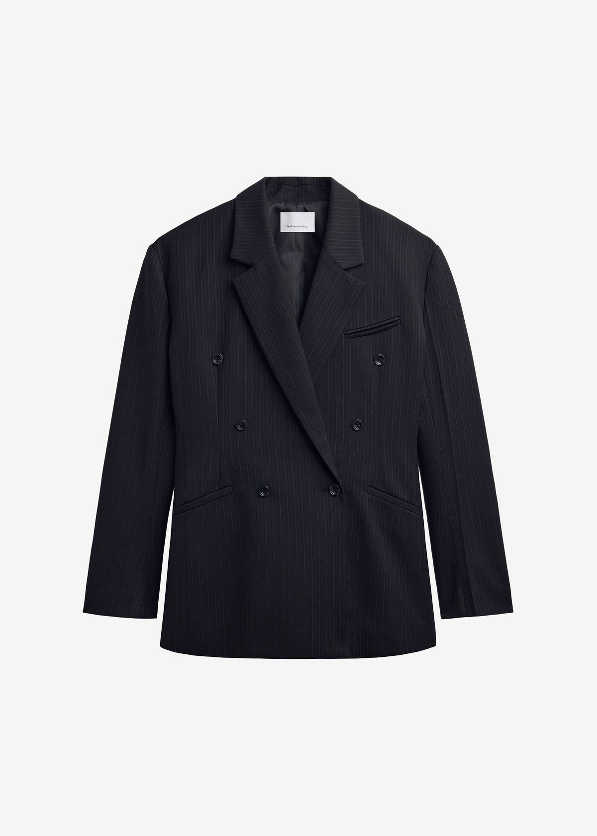 Helmond Double-Breasted Blazer - Black Multi Stripe - 8