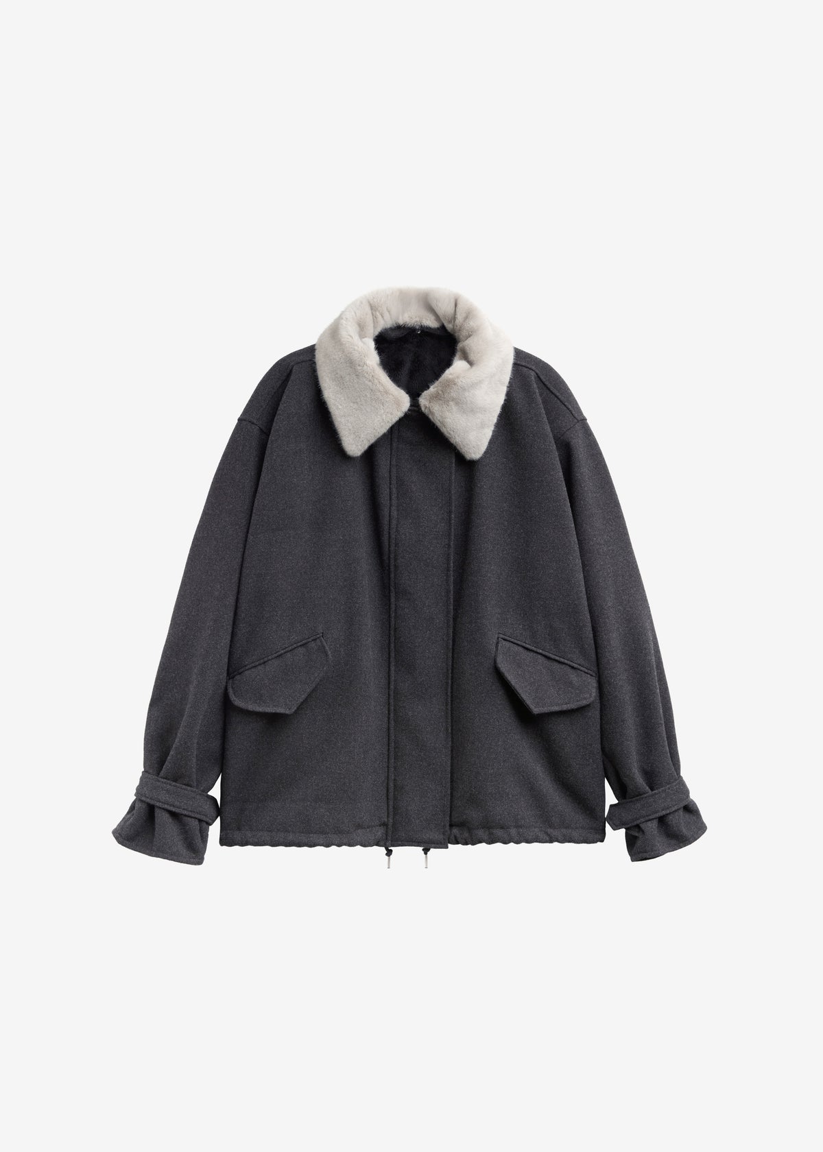 Hemavan Faux Fur Lined Jacket - Dark Grey - 10