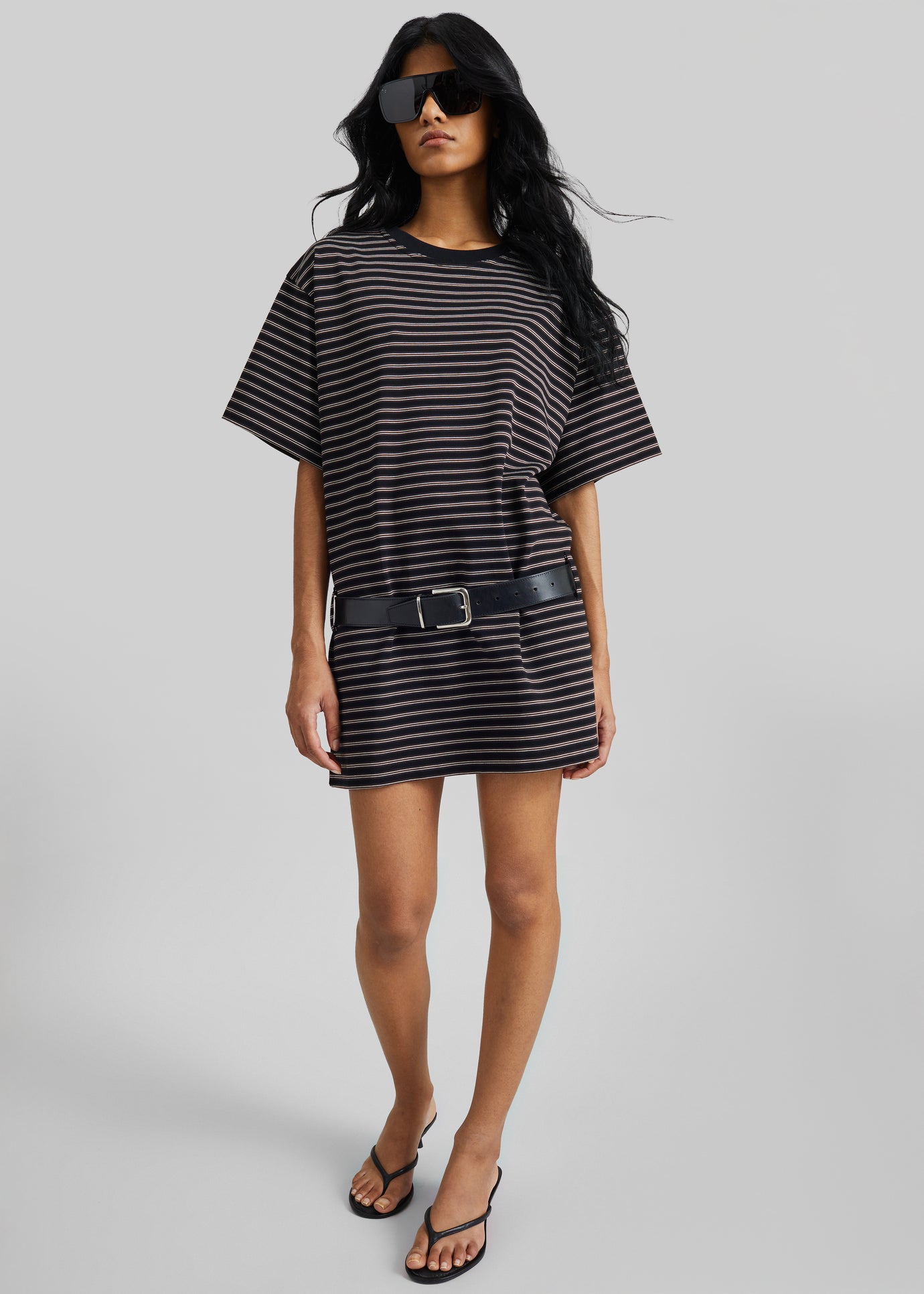 Lou Oversized Tee Dress - Black The Frankie Shop Lou Oversized Tee Dress - Black The Frankie Shop