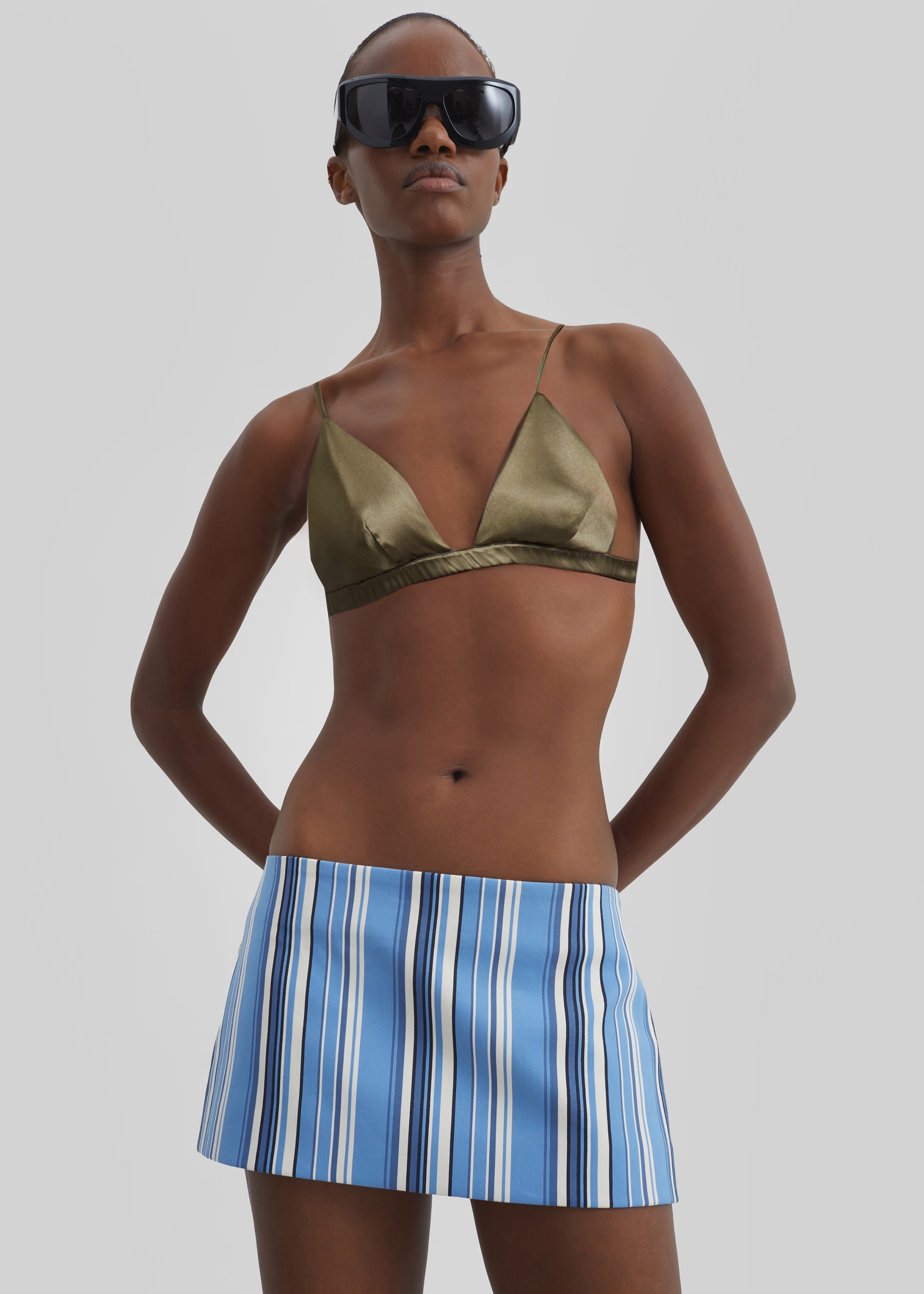 Hera Mini Skirt - Blue Multi Stripe - 4