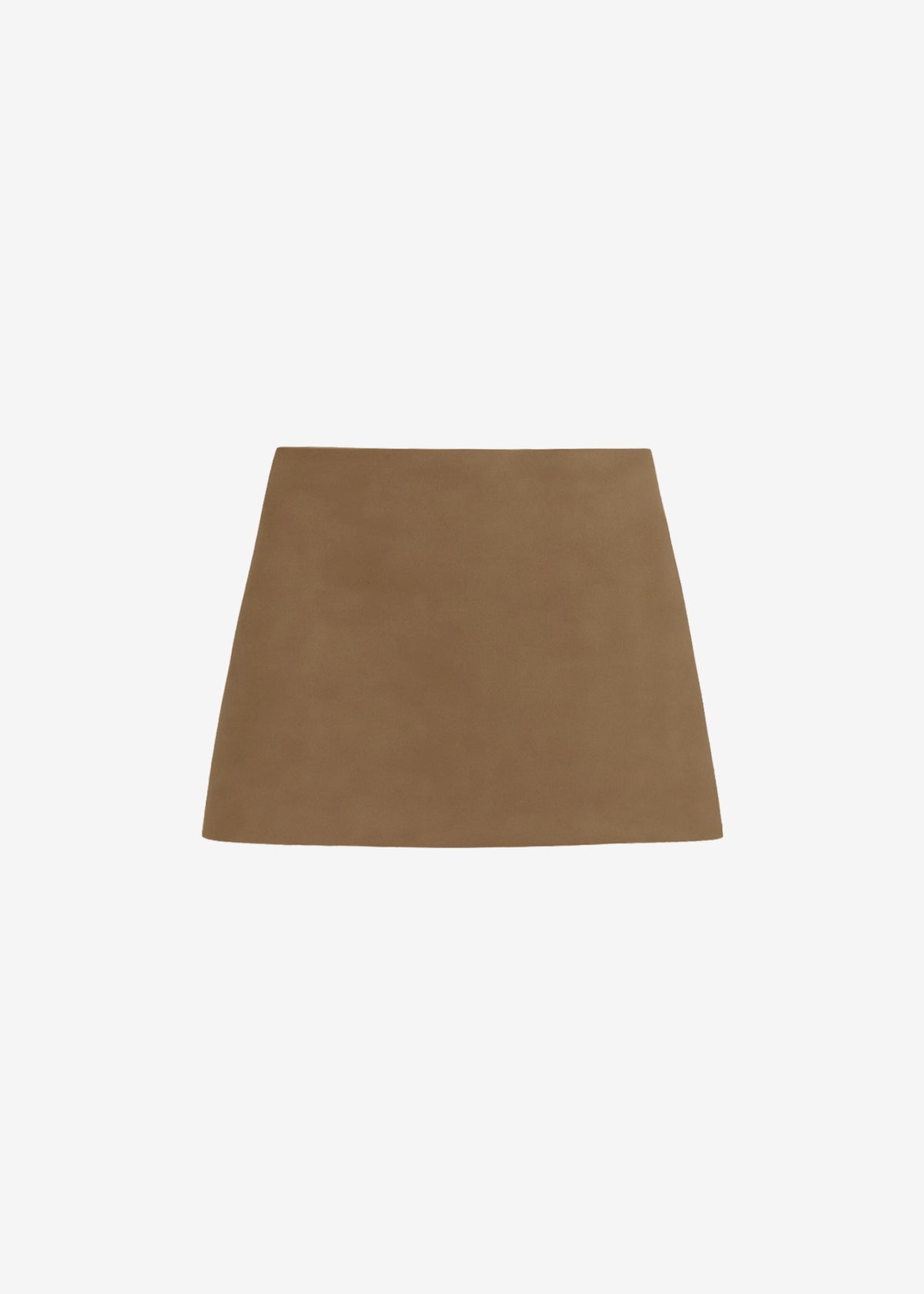 Hera Satin Mini Skirt - Brown - 10