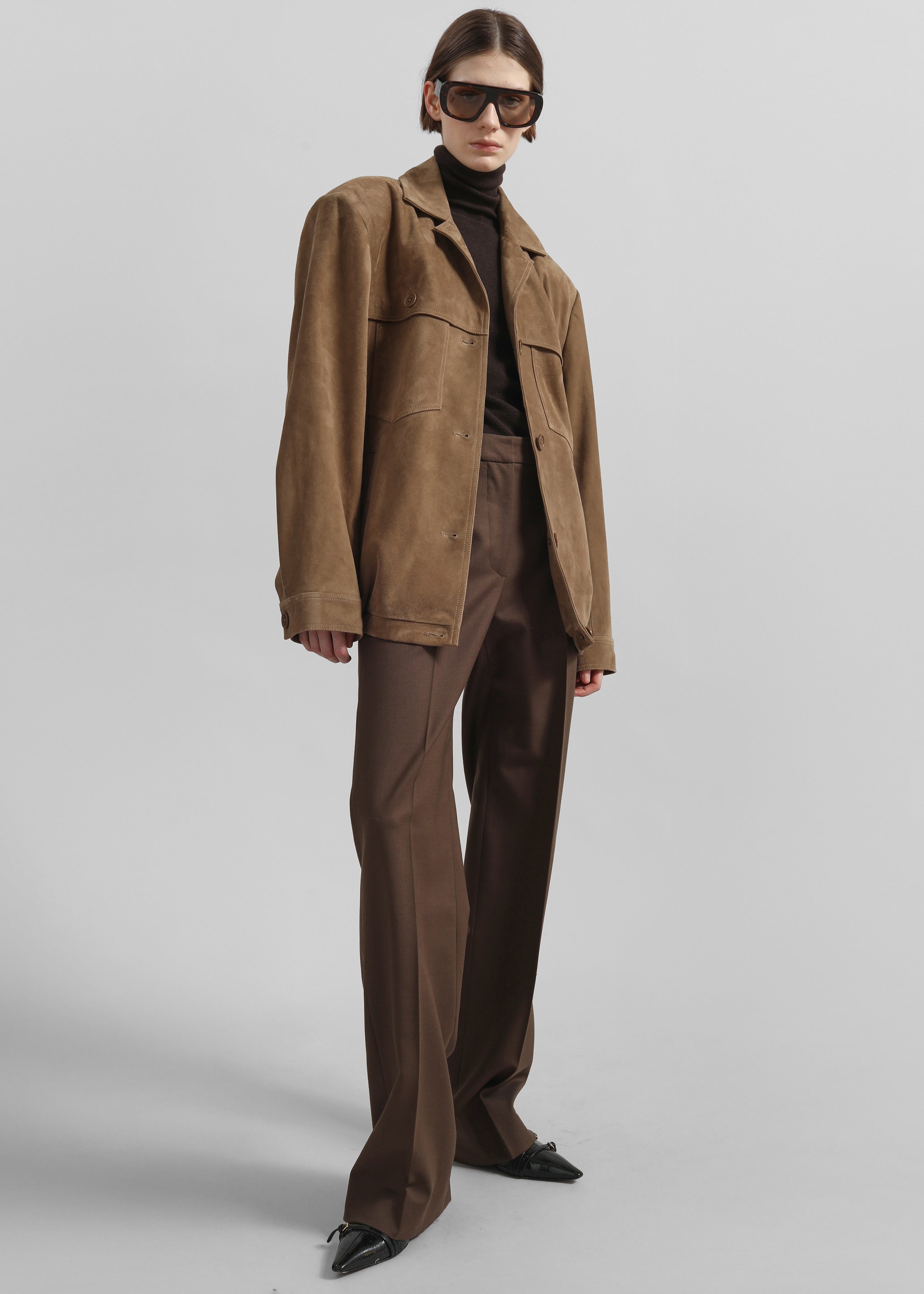 Hester Faux Suede Jacket - Camel – The Frankie Shop