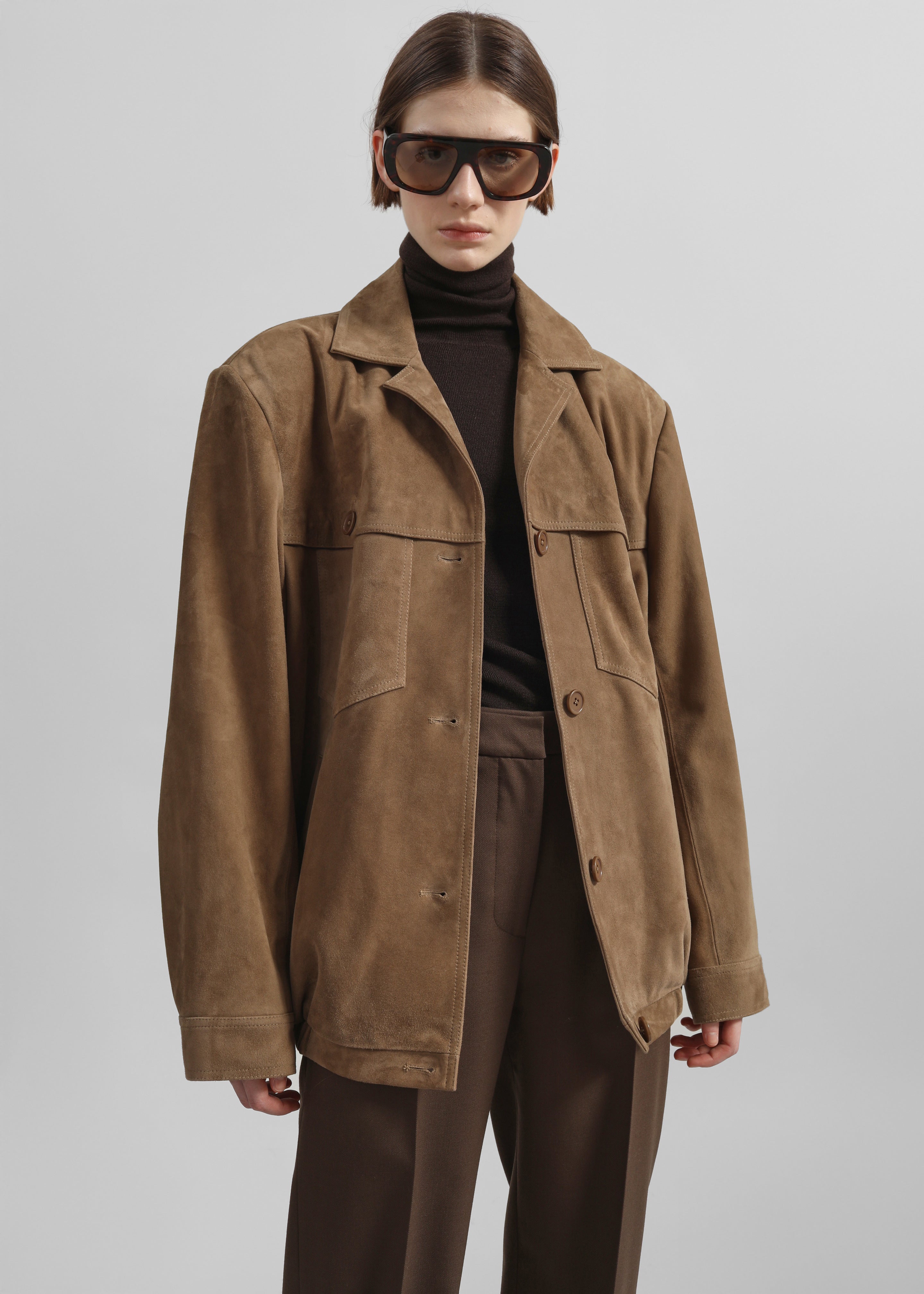 Hester Faux Suede Jacket - Camel – The Frankie Shop