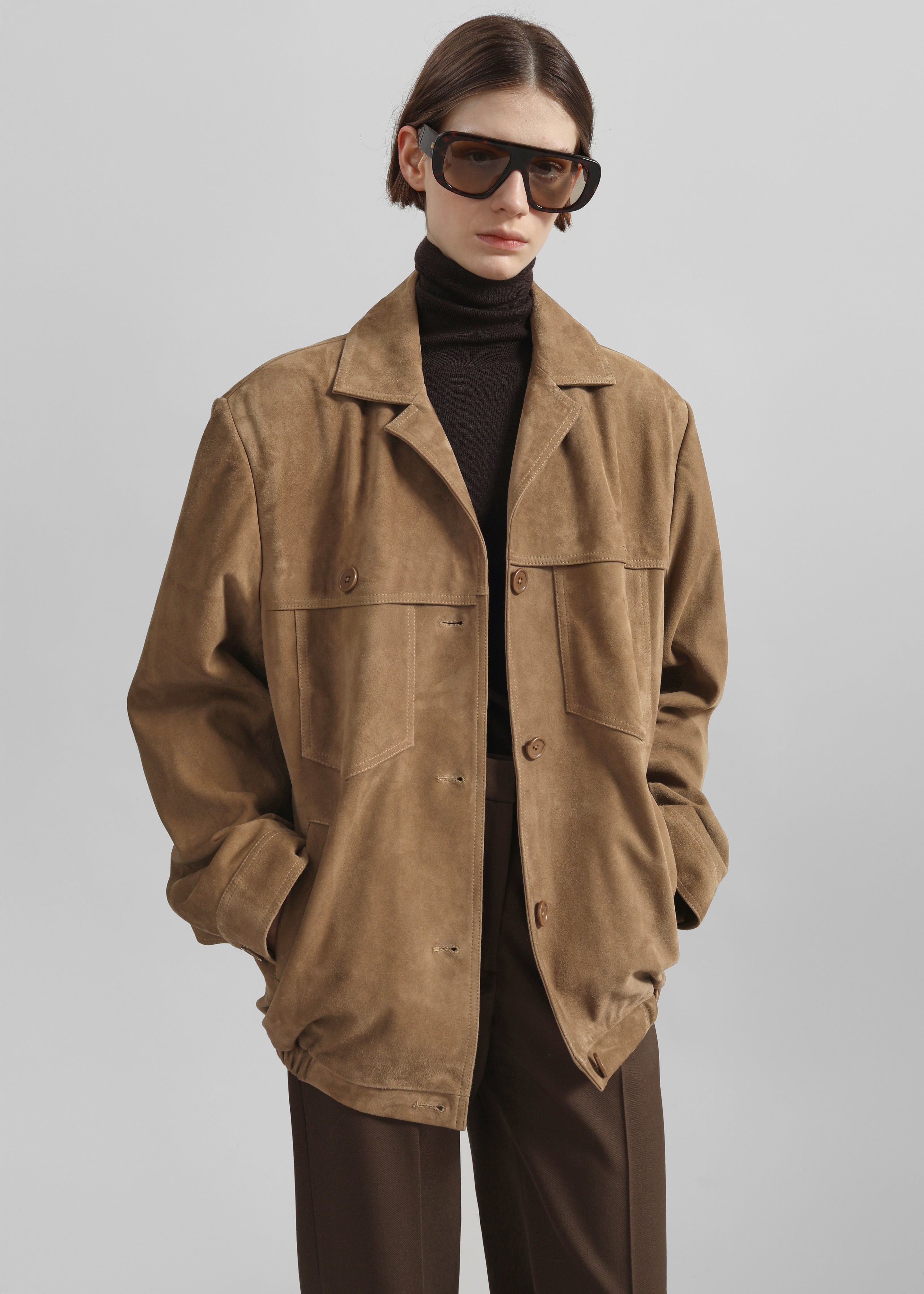 Hester Faux Suede Jacket - Camel – The Frankie Shop