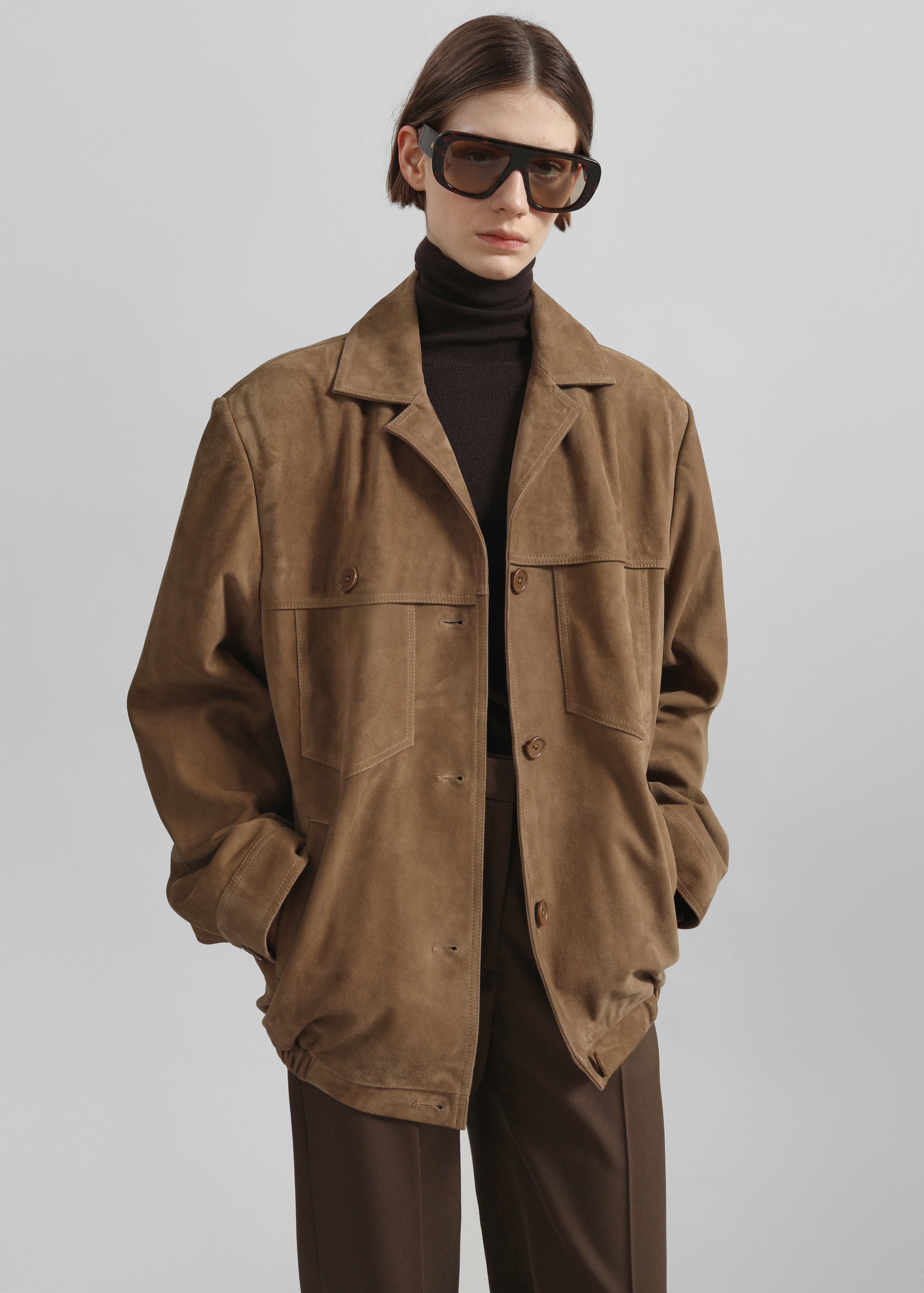 Hester Faux Suede Jacket - Camel – The Frankie Shop