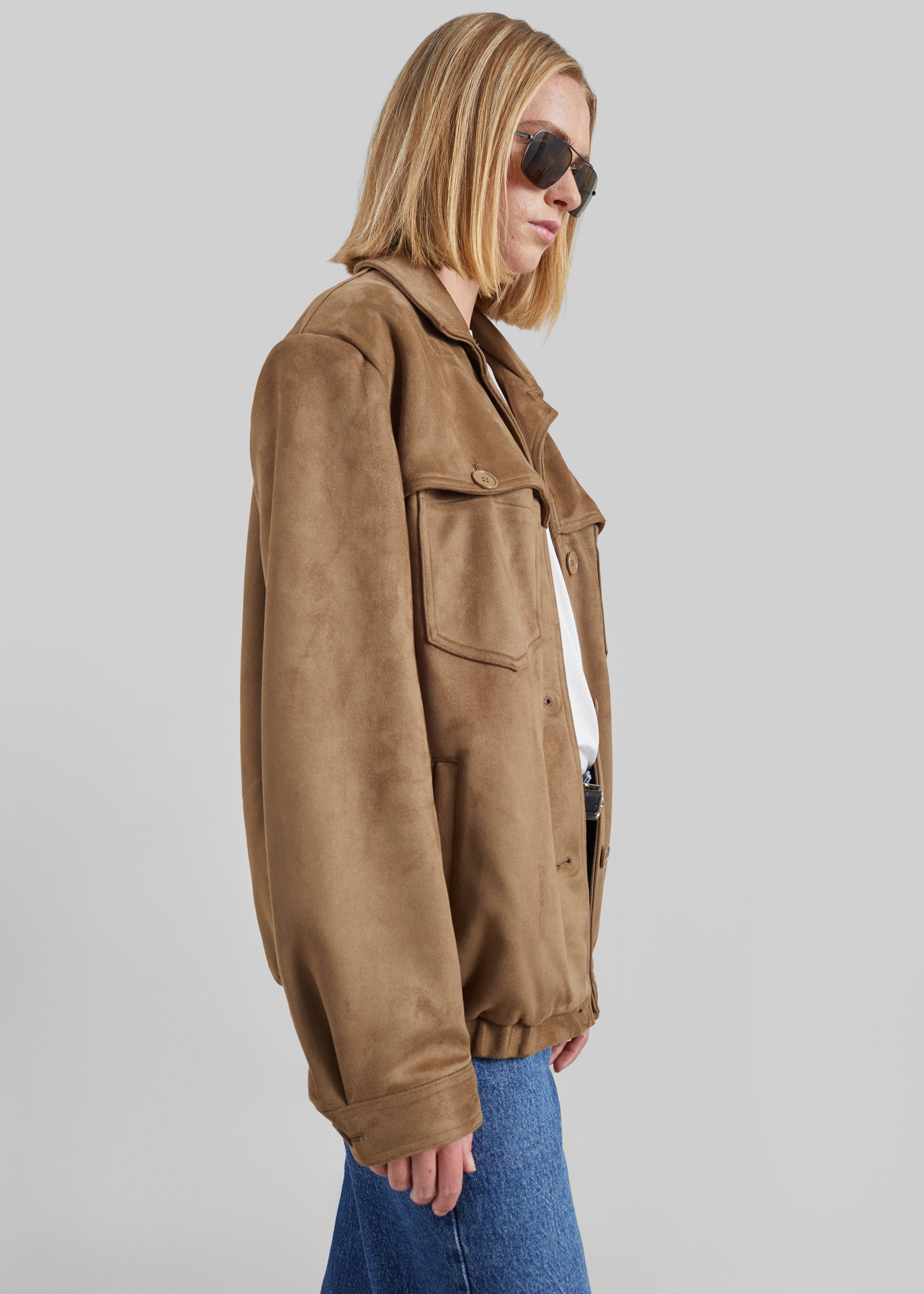 Hester Faux Suede Jacket - Camel – The Frankie Shop