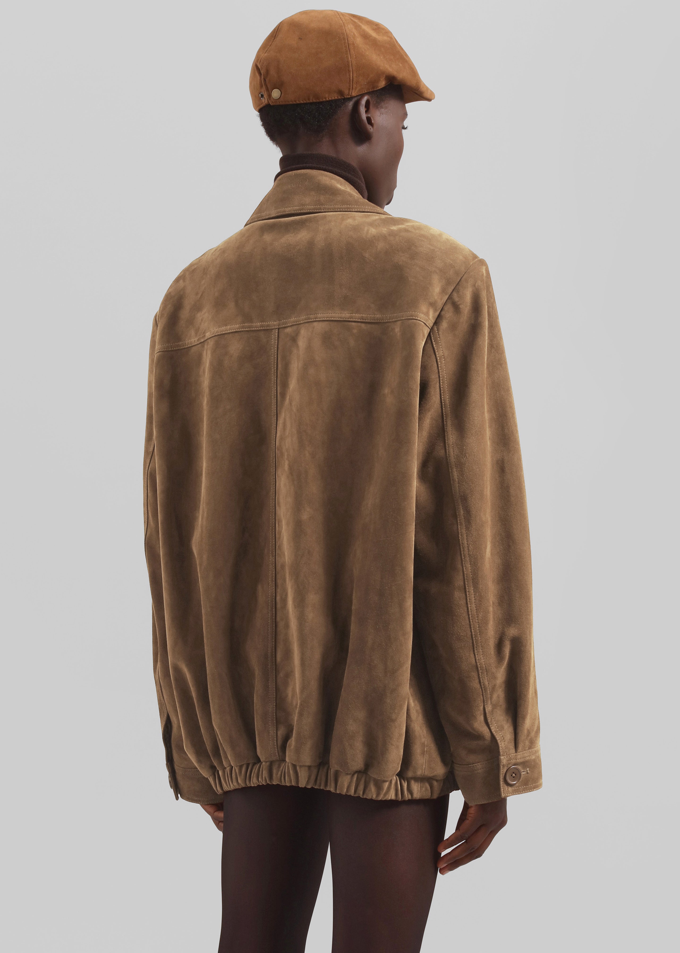 Hester Faux Suede Jacket - Camel - 8