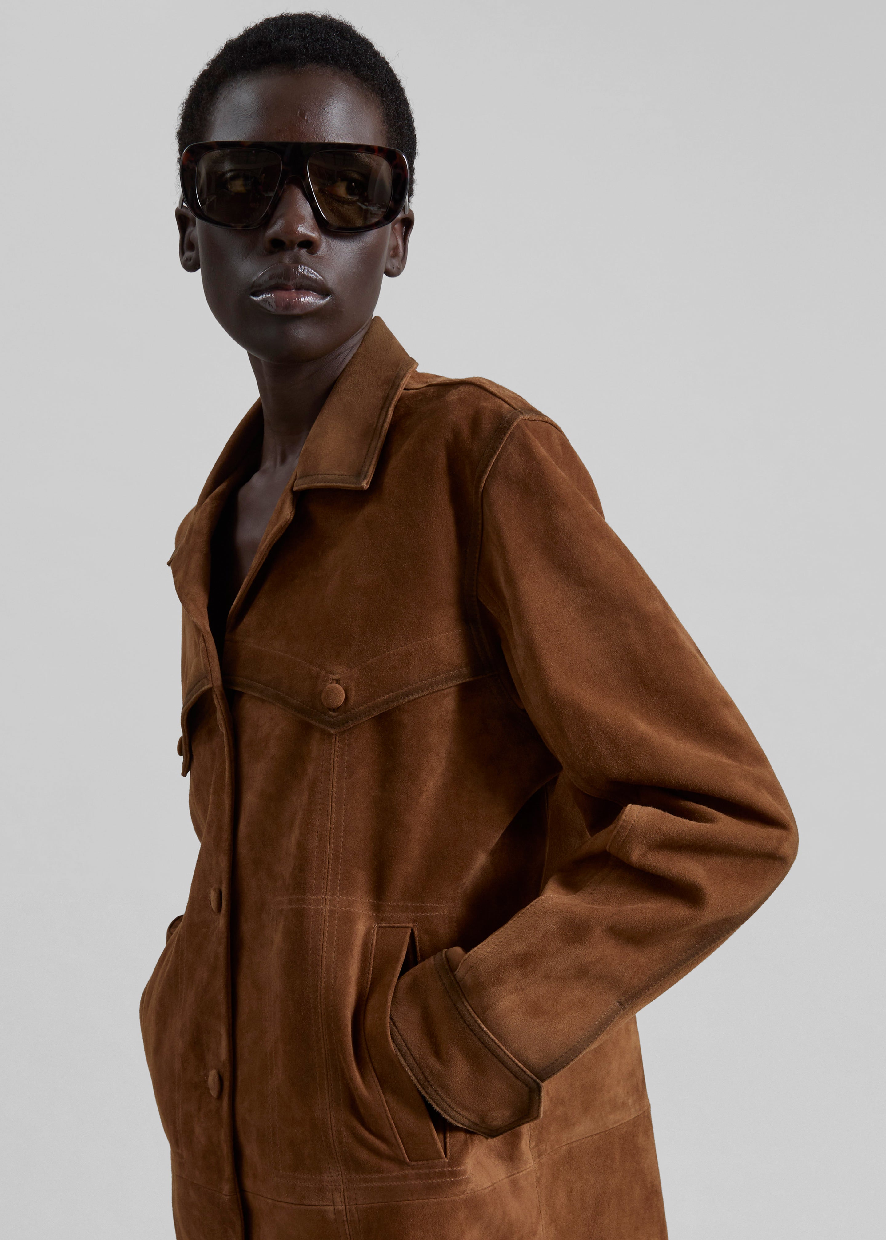 Himal Suede Jacket - Camel - 7