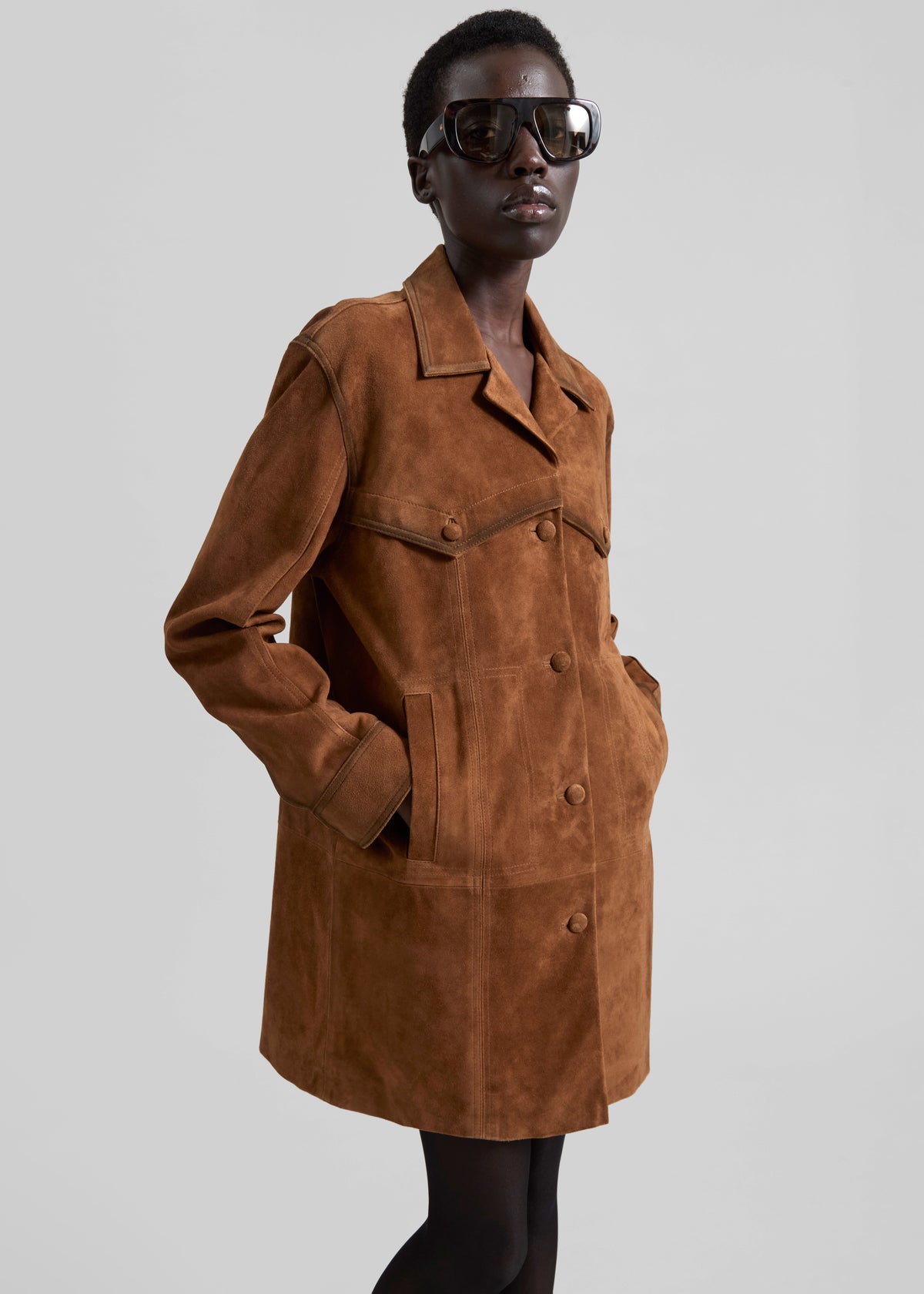Himal Suede Jacket - Camel - 6