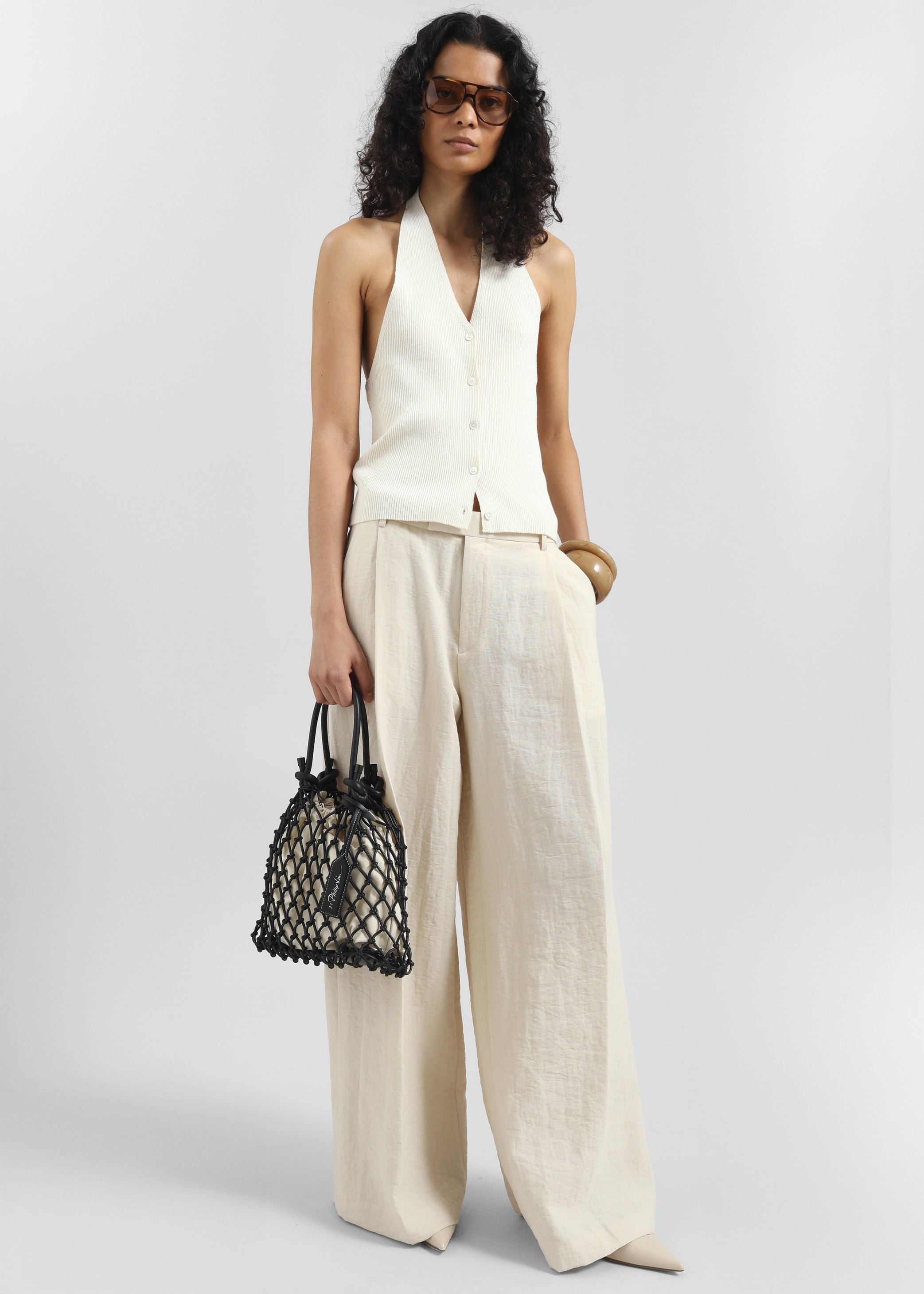 Shop the look image for Himi Knit Halter Top - Cream