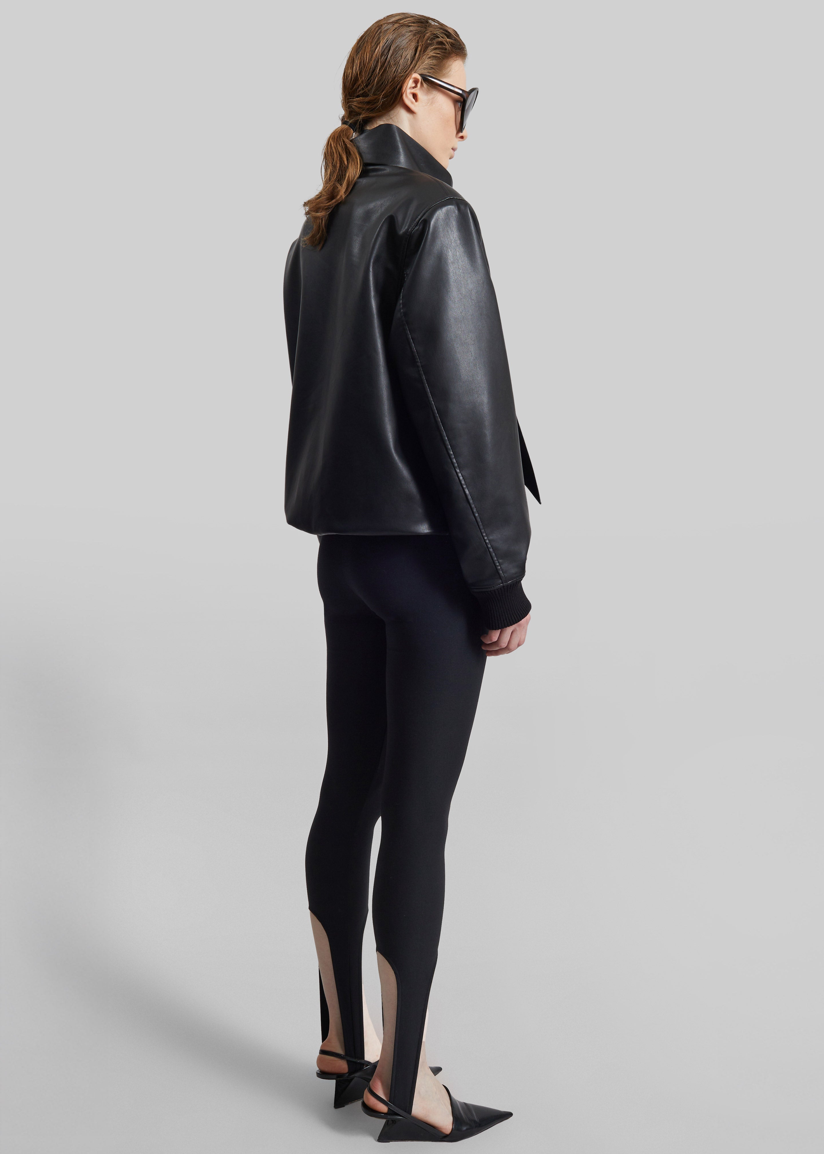 Hirson Faux Leather Scarf Jacket - Black – The Frankie Shop