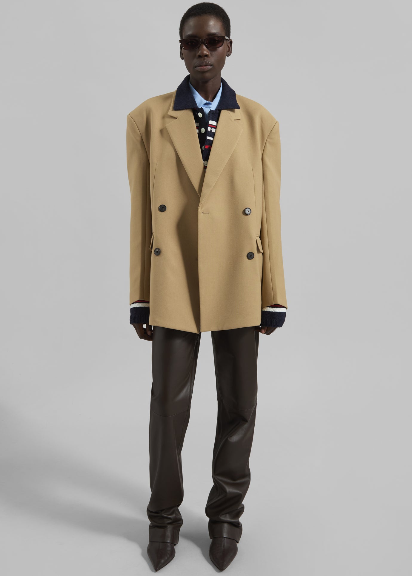 Gladys Blazer - Khaki – The Frankie Shop