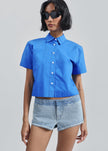 Hiva Cropped Shirt - Cobalt