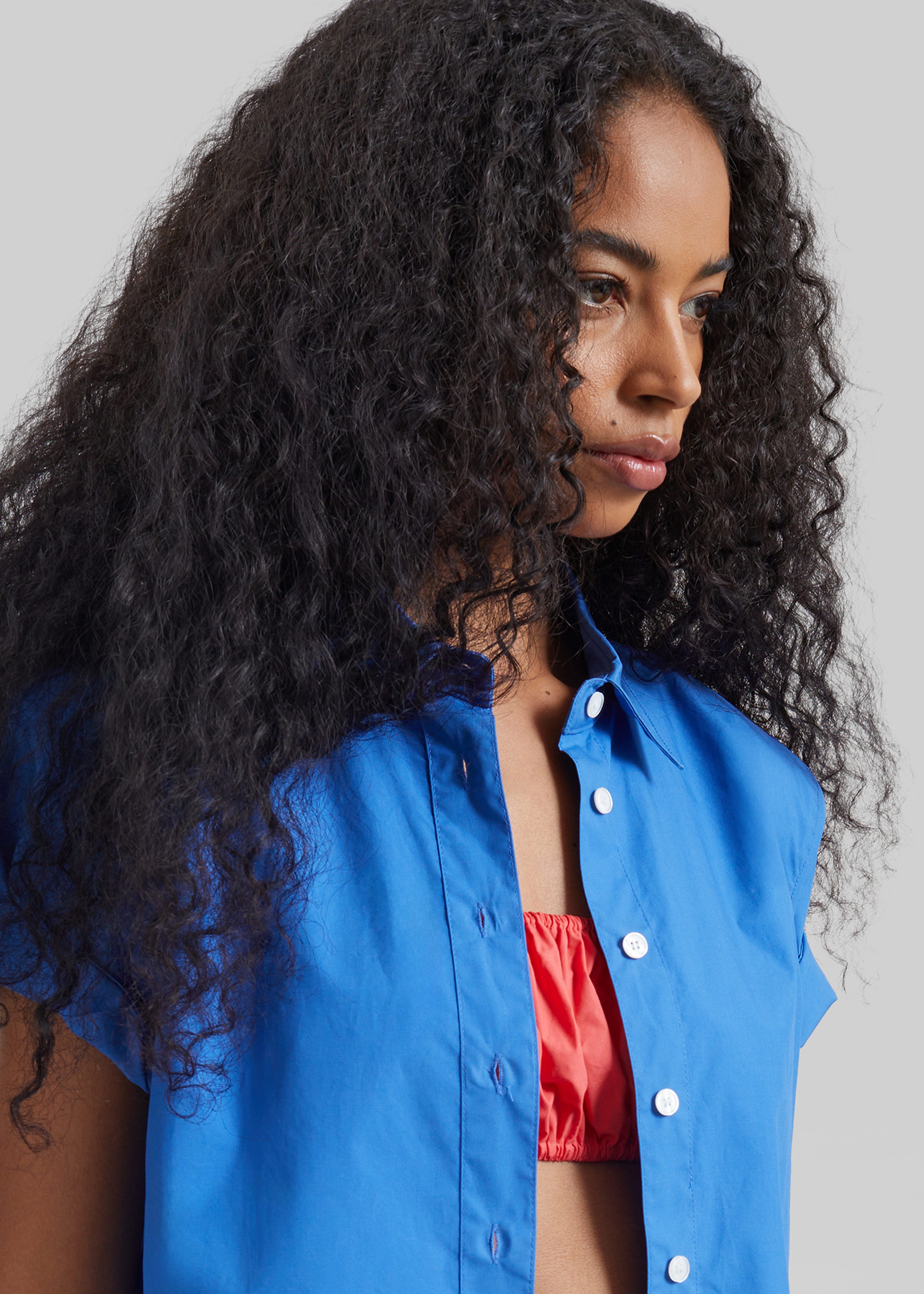 Hiva Cropped Shirt - Cobalt – The Frankie Shop