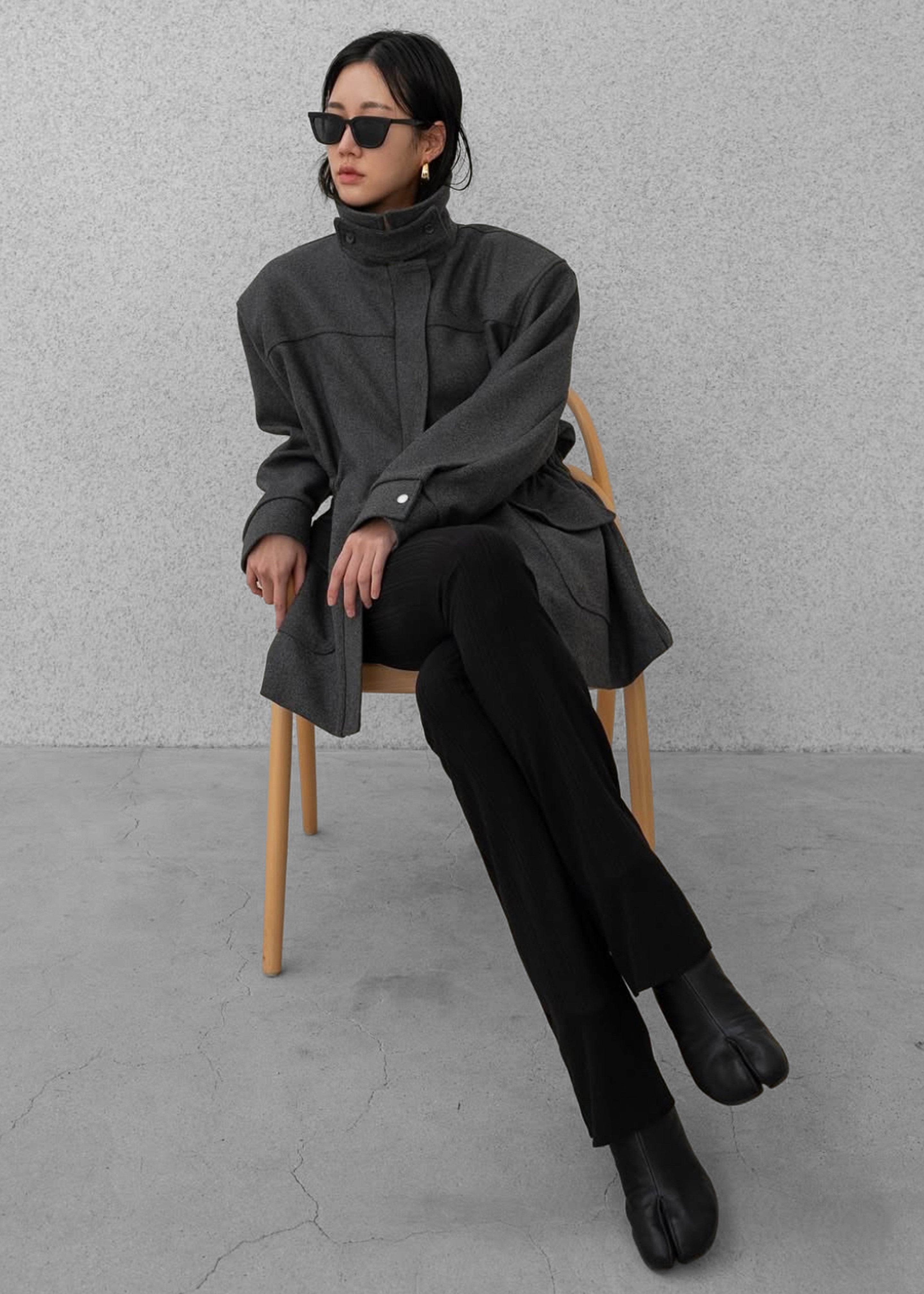 Holbeck Field Wool Jacket - Grey – The Frankie Shop