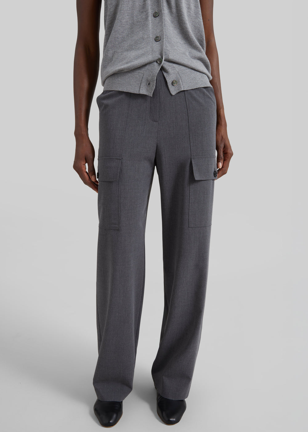 Holborn Cargo Pants - Grey Melange - 1