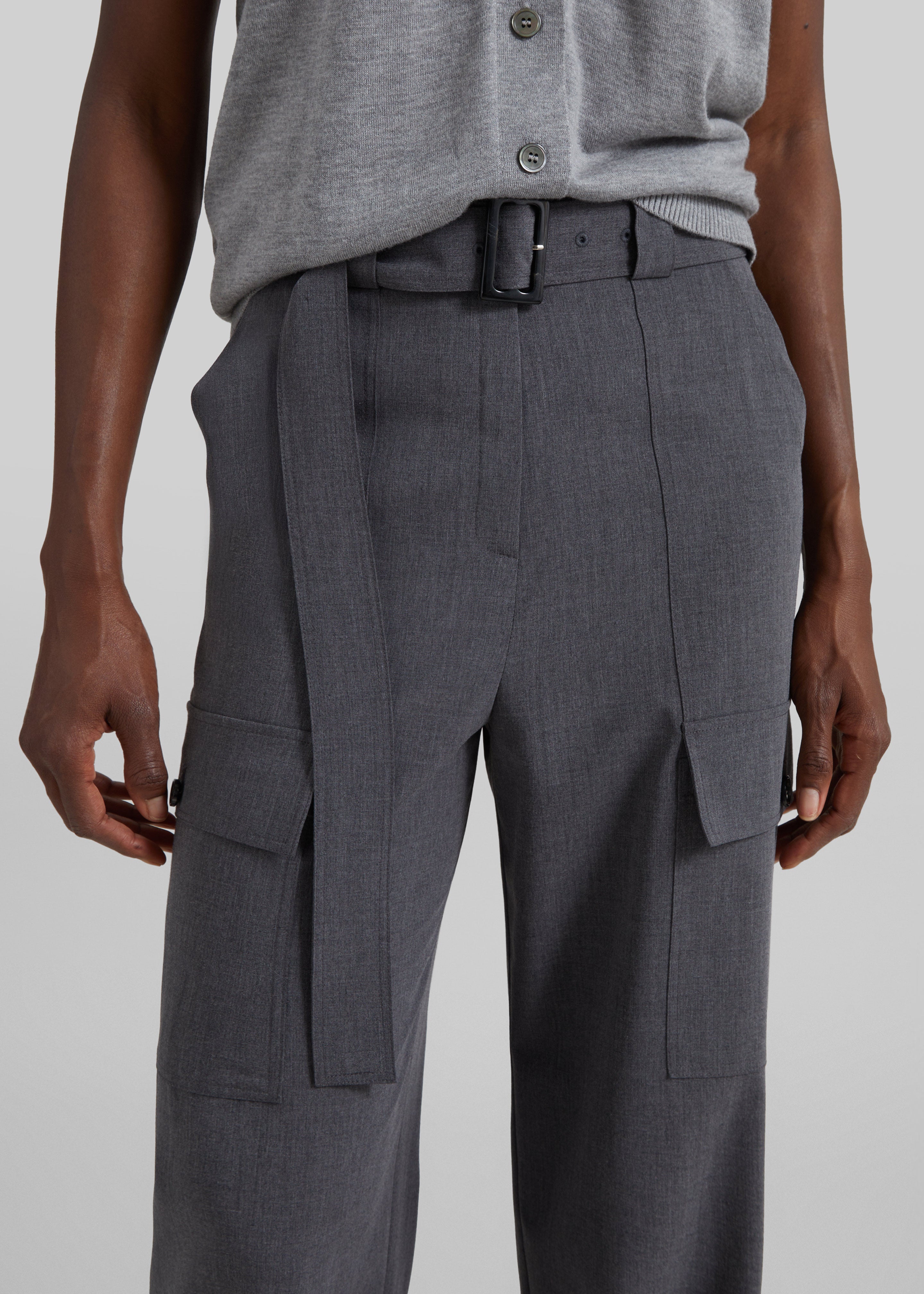 Holborn Cargo Pants - Grey Melange - 3