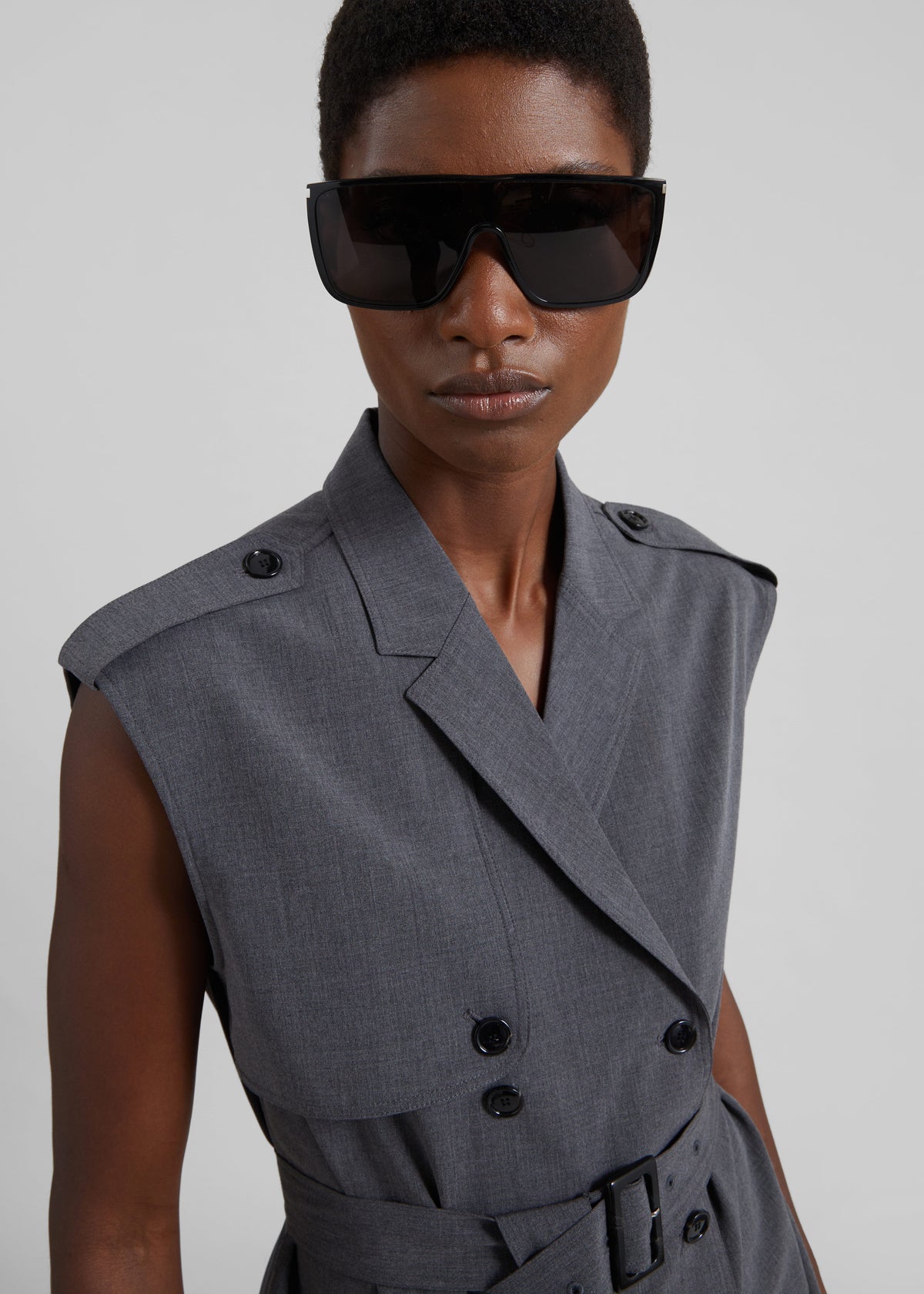 Holborn Double-Breasted Vest - Grey Melange - 4