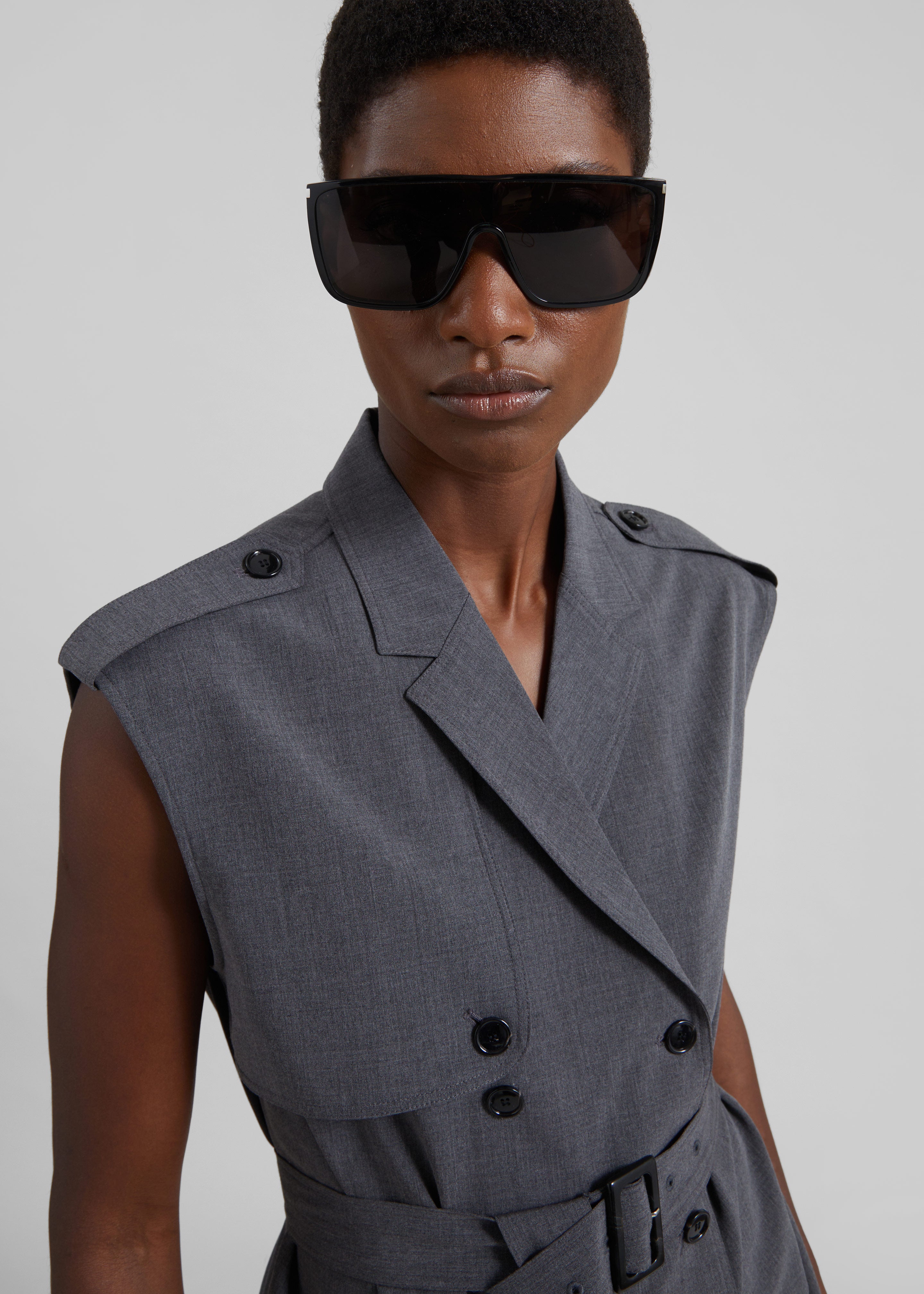 Holborn Double-Breasted Vest - Grey Melange - 4