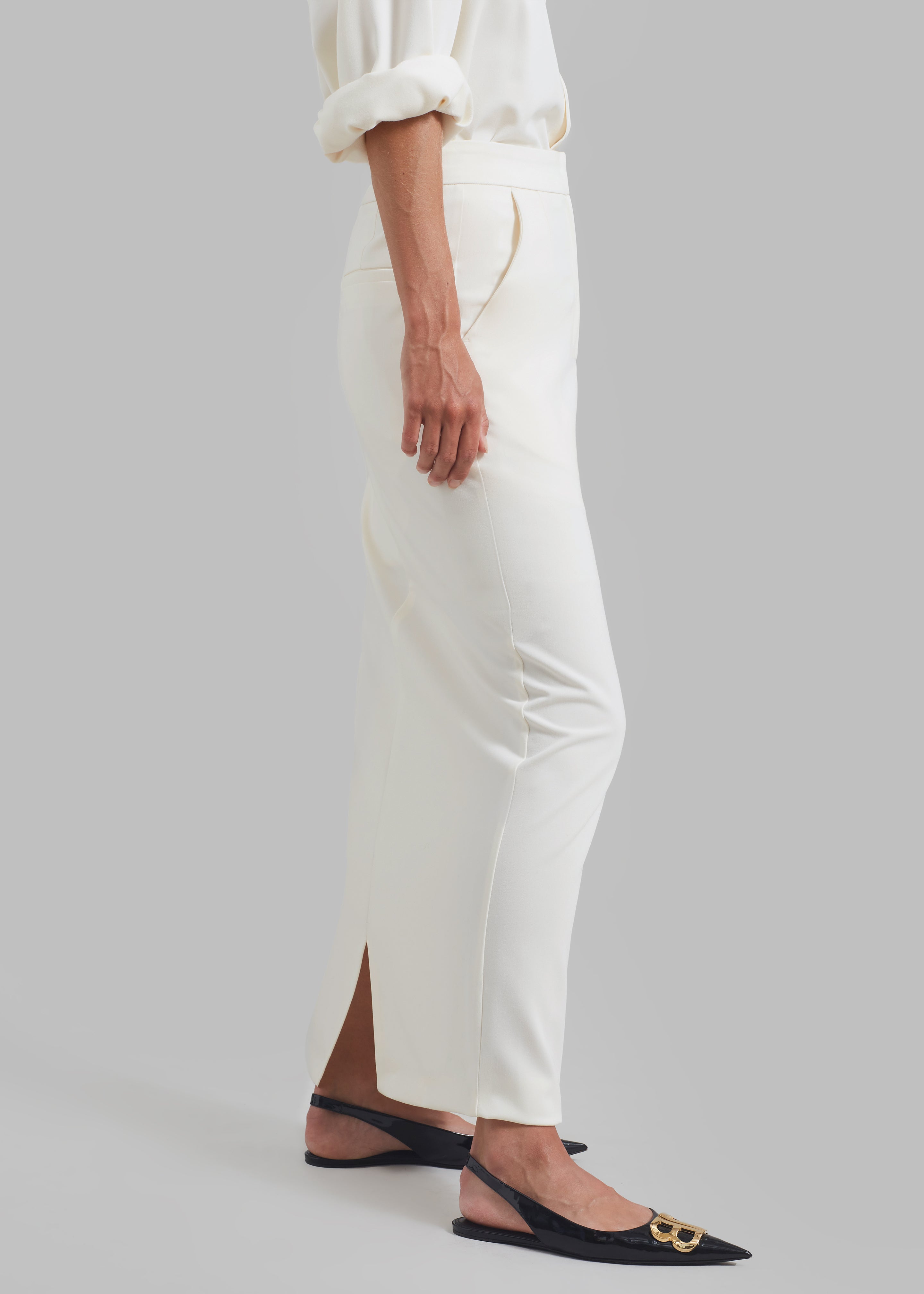 Hollis Back Slit Skirt - Ivory – The Frankie Shop