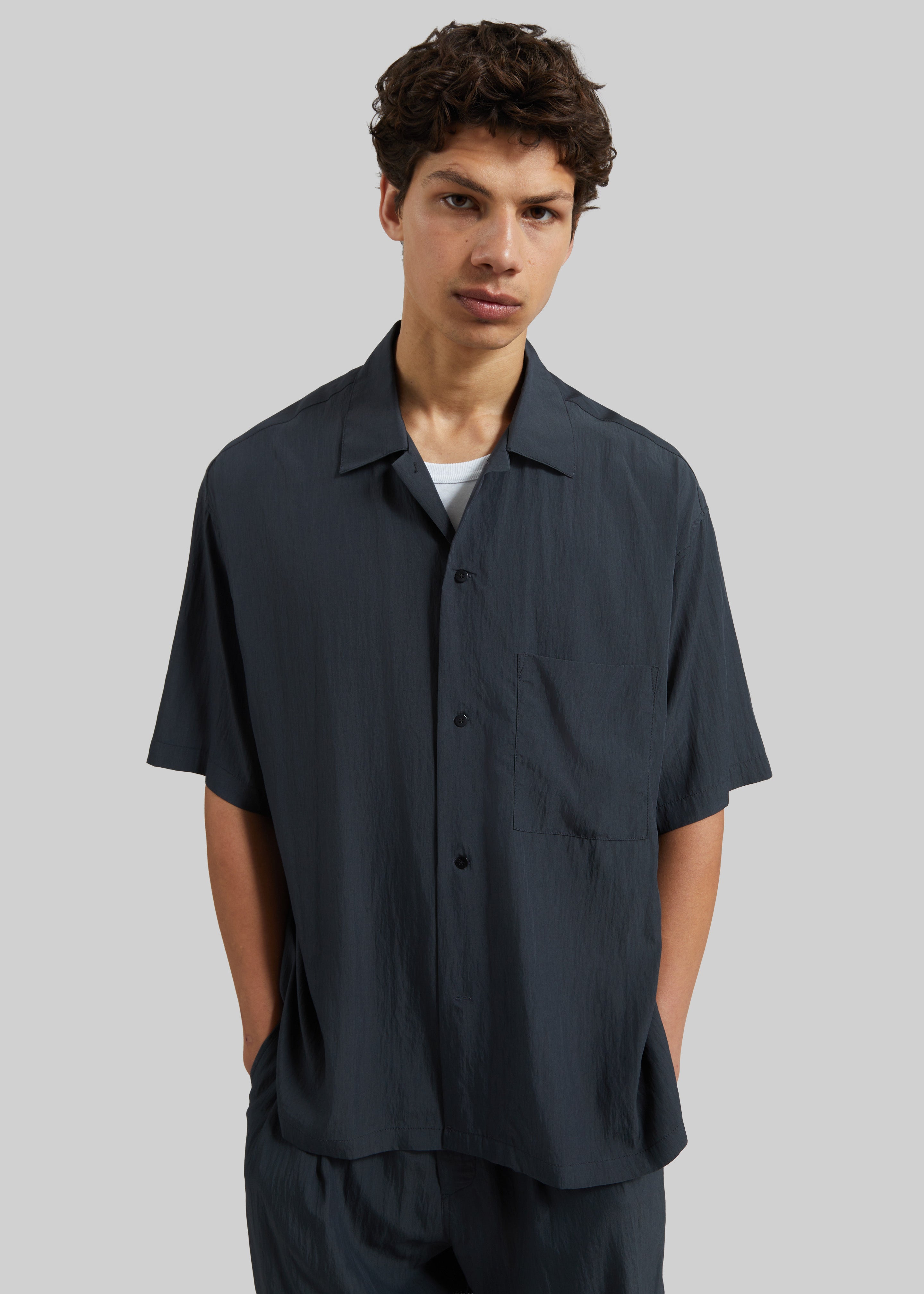 Milton Wool-Blend Shirt - Dark Grey – The Frankie Shop