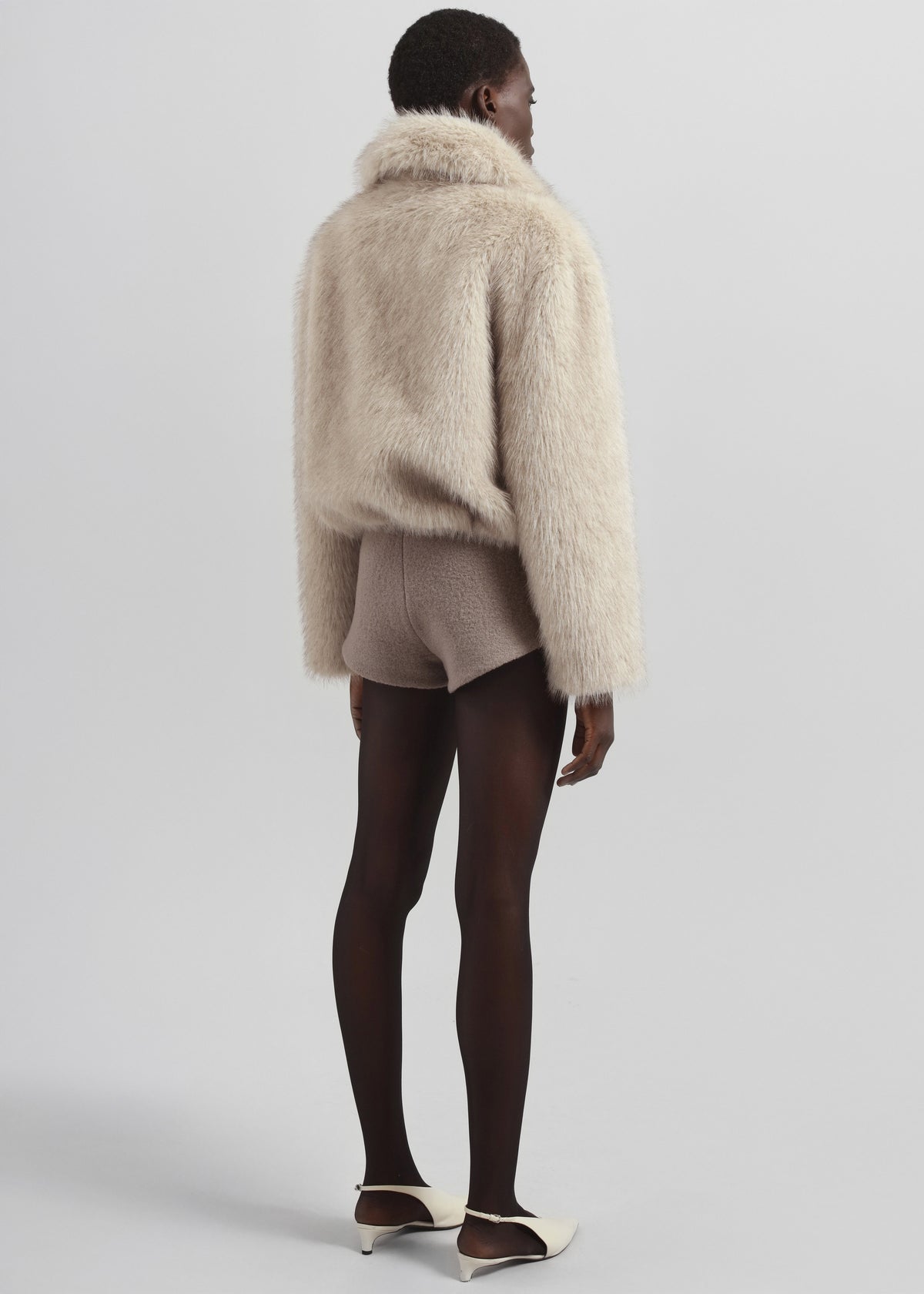 Hope Faux Fur Jacket - Beige - 9